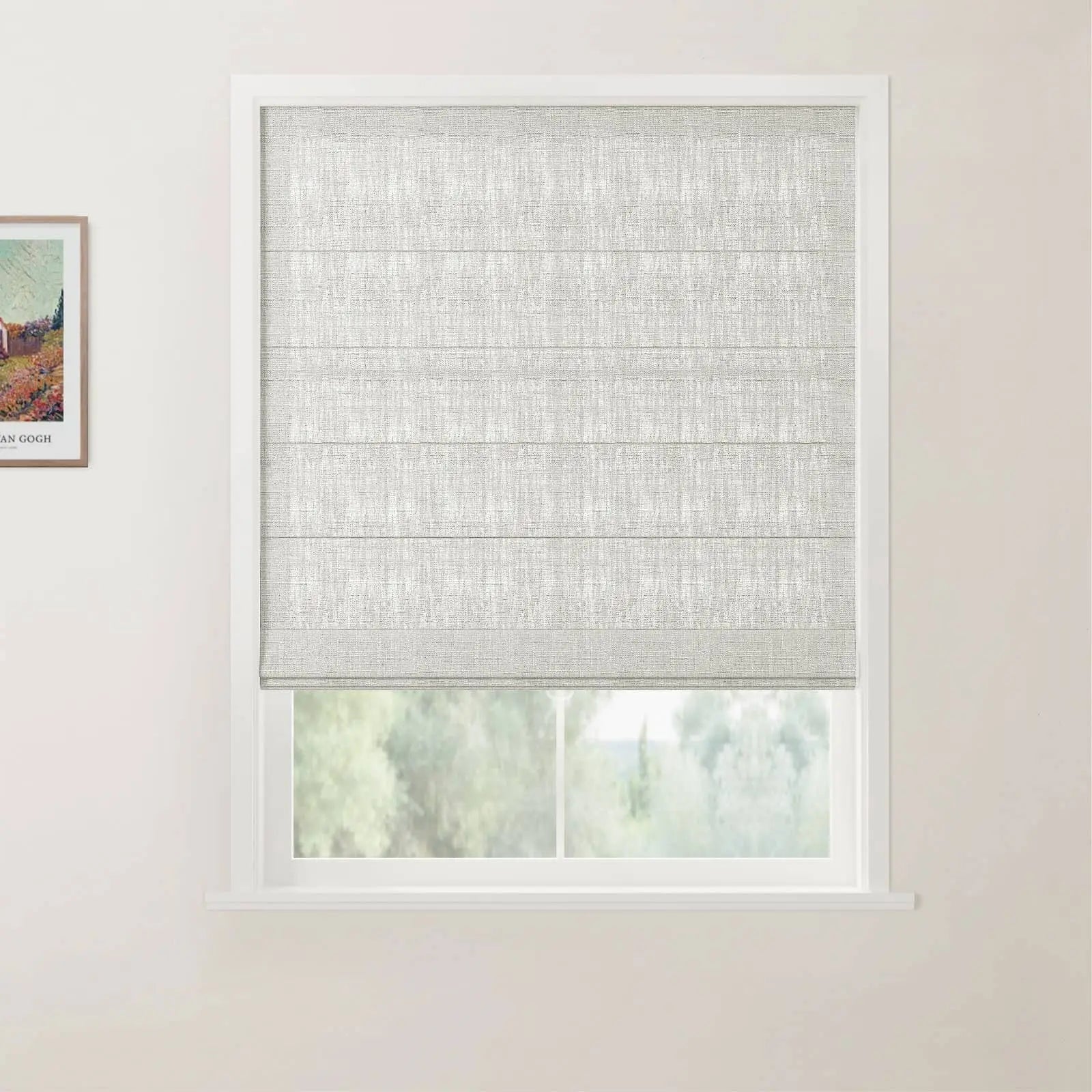 Custom Cordless Roman Shades for Windows - Blackout Back Slat Design for Privacy & Light Control - Perfect for Living Room, Bedroom, and Home Office