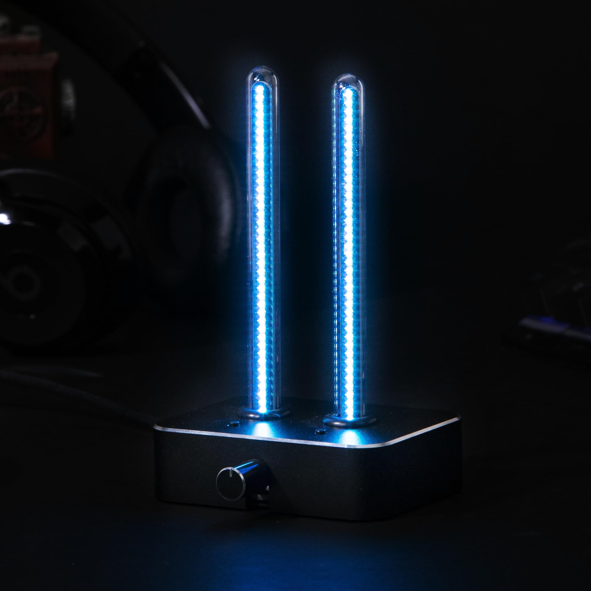NovelLife RGB LED Music Rhythm Light Bar - Audio Spectrum Analyzer with Voice Control, USB-Powered Desk Lamp for Gaming, Parties & Home Decor - Perfect Gift for Music Lovers