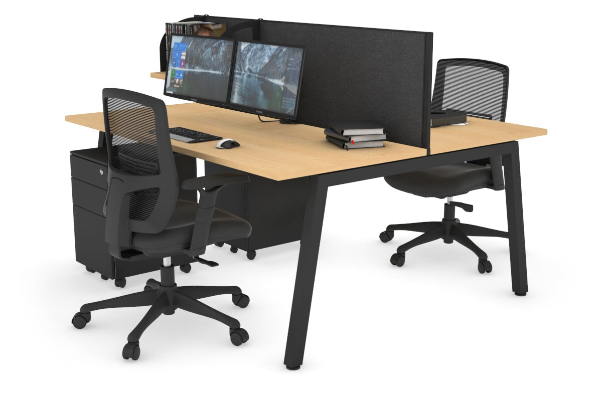 Quadro 2 Person Office Workstation Desk [1400L x 700W] - Perfect for Shared Workspaces & Collaborative Office Environments
