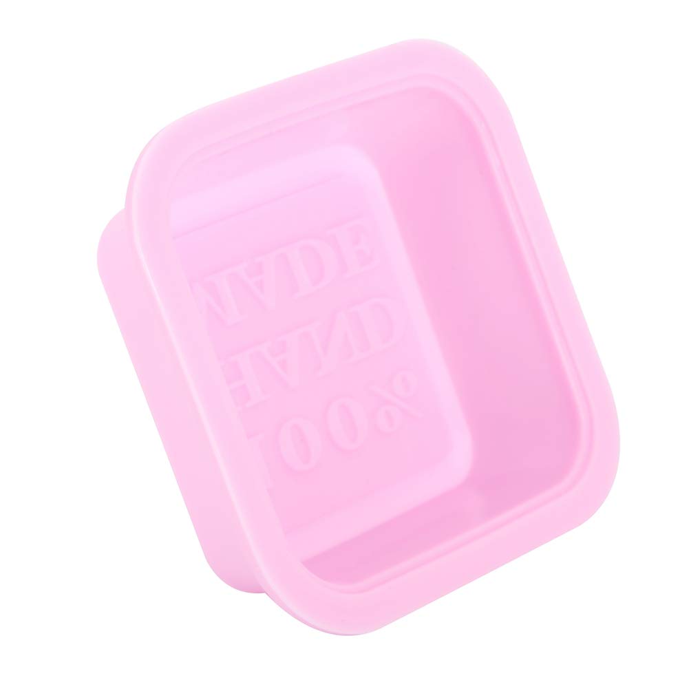 5PCS Silicone Soap Molds - Square DIY Handmade Soap Bar Molds for Baby Soap, Resin Art, Bath Bombs (2.7x2.7x0.8in, Pink) - Perfect for Home Crafting, Gift Making & Spa Day Creations