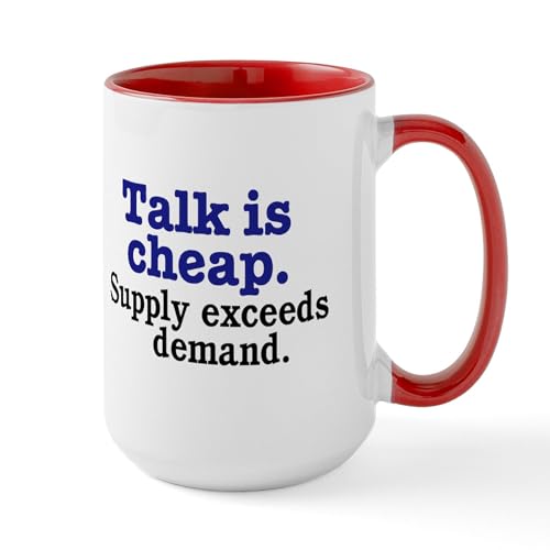 White/Red Inside - Talk Is Cheap Mugs