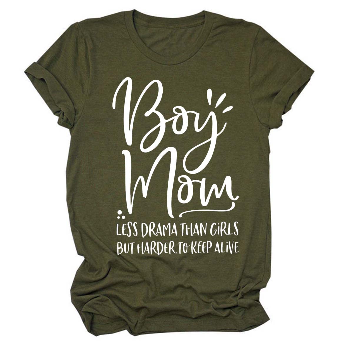 Funny Mom T-Shirts for Women - Cute Letter Print Graphic Tees - Perfect Mother's Day Gift for Mom - Comfortable Cotton Shirts for Everyday Wear - Great for Casual Outings, Family Gatherings & Mommy-and-Me Matching Outfits