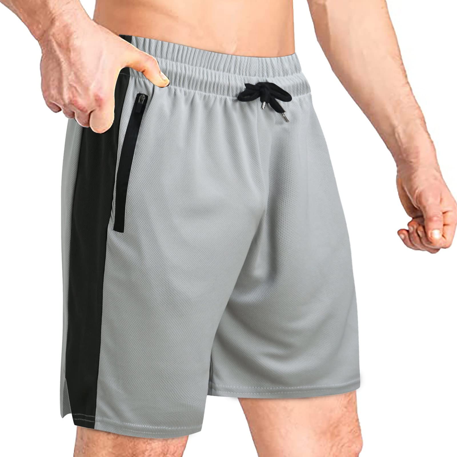 Breathable Mesh Running Shorts for Men - Lightweight Quick-Dry Fitness Shorts with Wicking Fabric - Perfect for Summer Workouts, Jogging & Gym Training