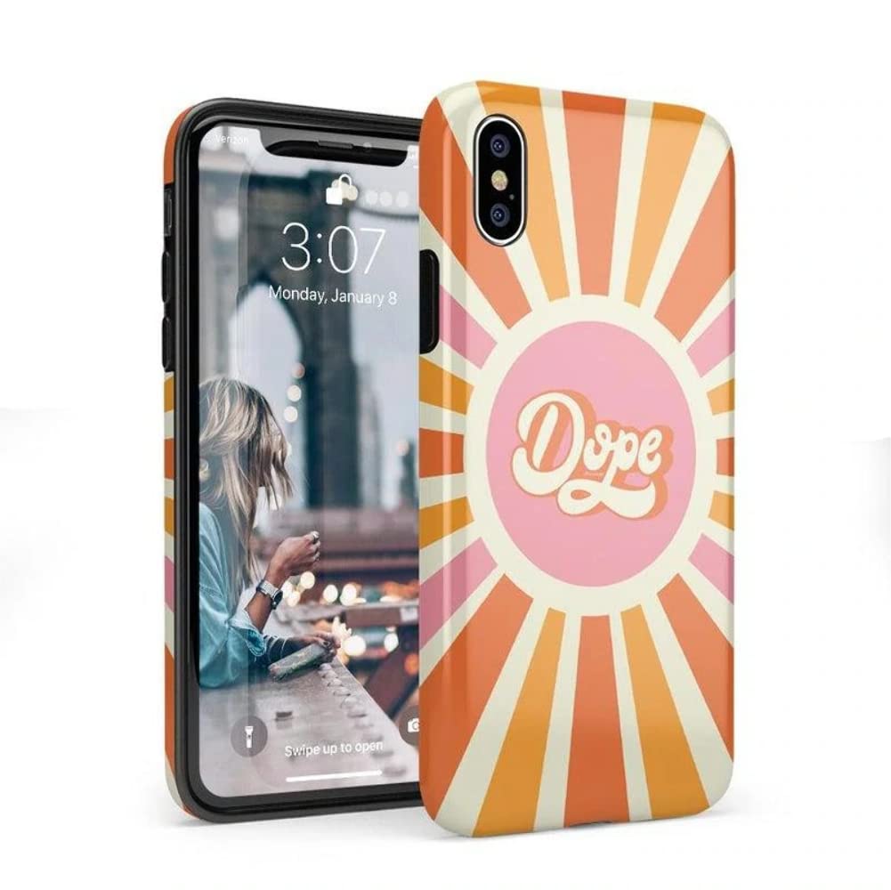 Casely iPhone X/XS Case - Retro Colorblock Design | Durable & Stylish Phone Cover | Perfect for Everyday Use, Travel & Protection