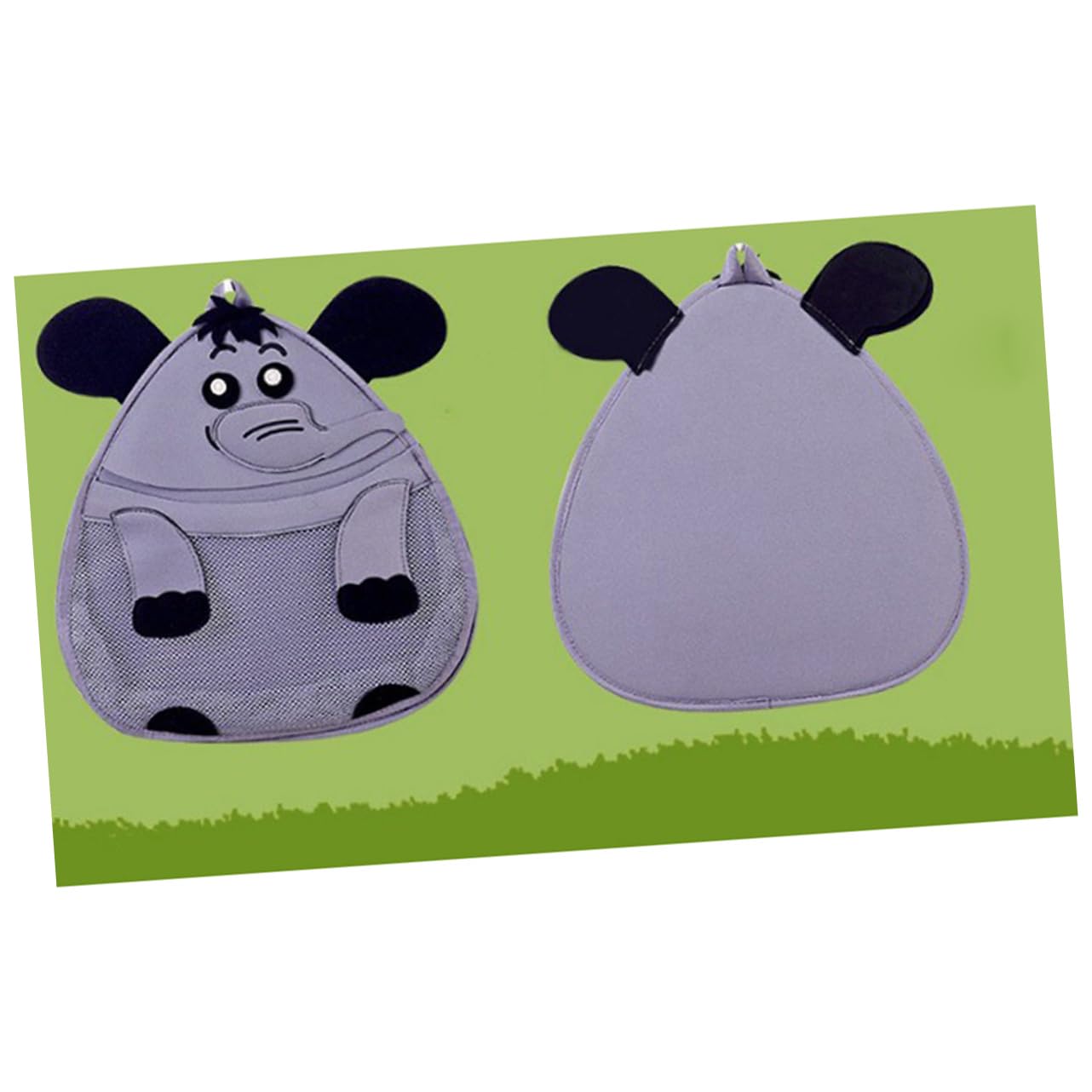 HEMOTON 3-Piece Bath Toy Storage Set - Animal Mesh Organizer Bags with Hooks & Strong Suction Cups for Kids (Elephant Design) - Perfect for Bathroom Organization & Baby Shower Gifts