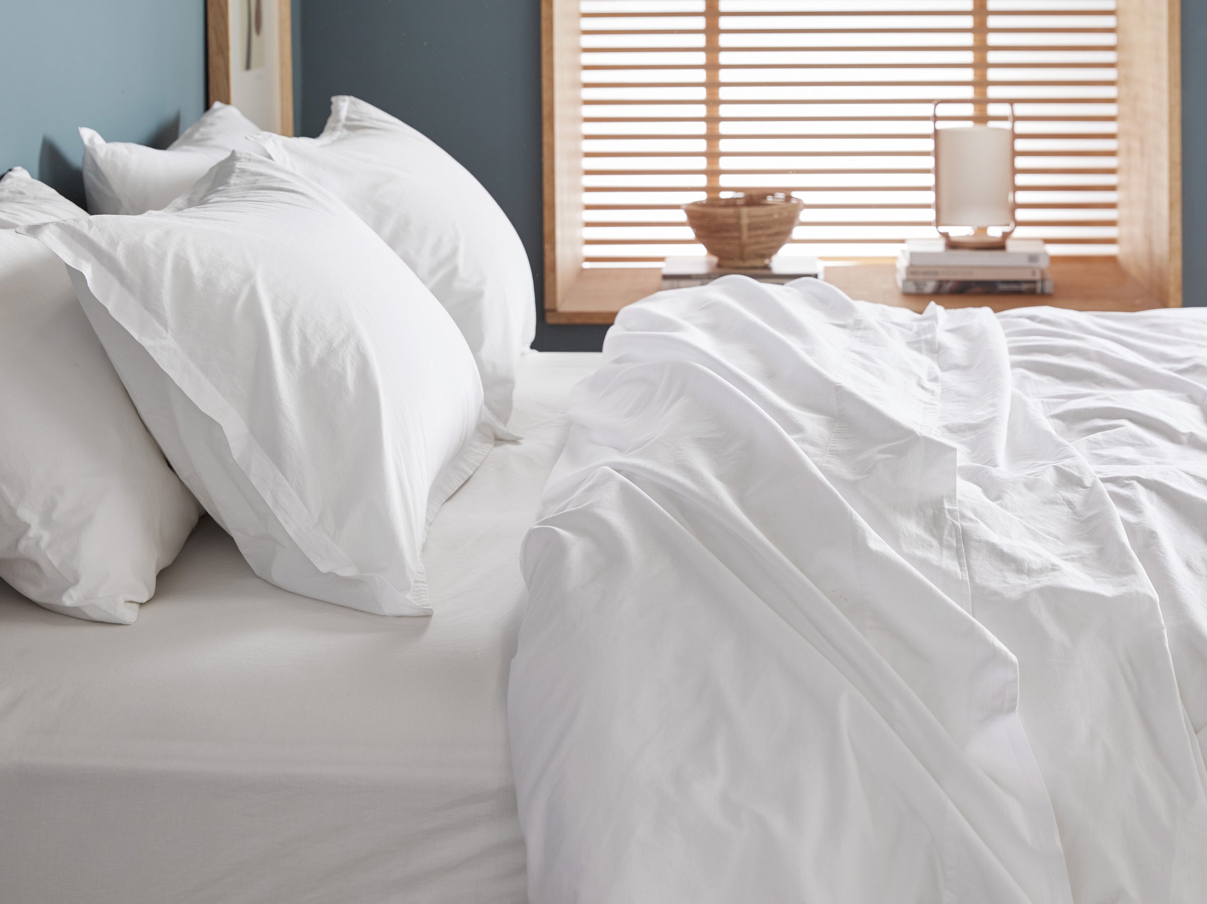Premium Percale Sham Set - 100% Cotton White Pillow Covers for Bedroom Decor & Hotel Luxury Linens | Soft & Breathable for Ultimate Comfort