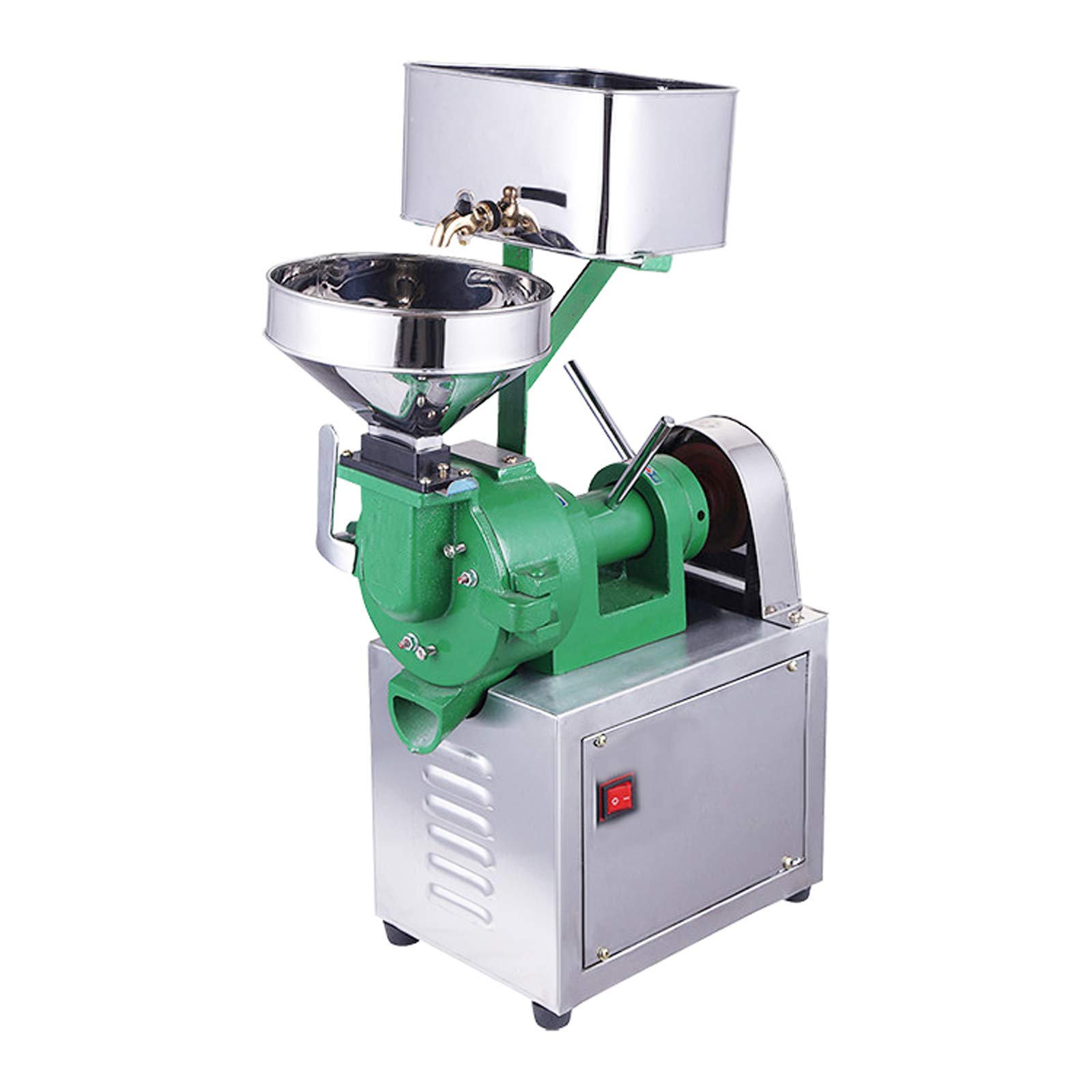 Commercial Electric Grain Grinder 110V - Heavy Duty Corn & Soybean Grinding Machine for Wet/Dry Ingredients - Adjustable Thickness - Perfect for Bakeries, Restaurants & Home Kitchens