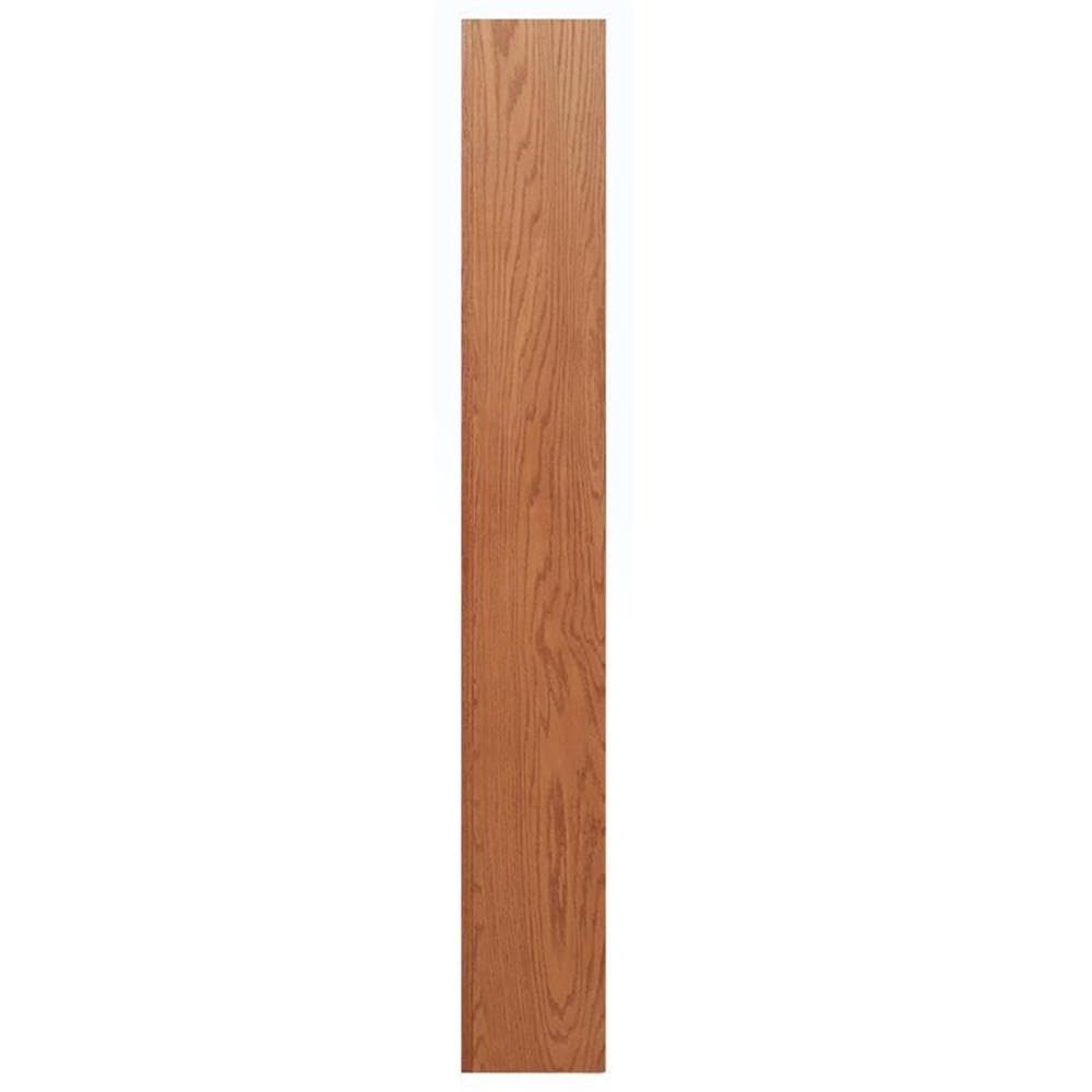 BOWERY HILL 84 Inch Traditional Wood Bookcase with 4 Adjustable & 2 Fixed Shelves - Easy Assembly Home Office Bookshelf in Dry Oak Finish - Perfect for Living Room, Study, Library & Office Organization