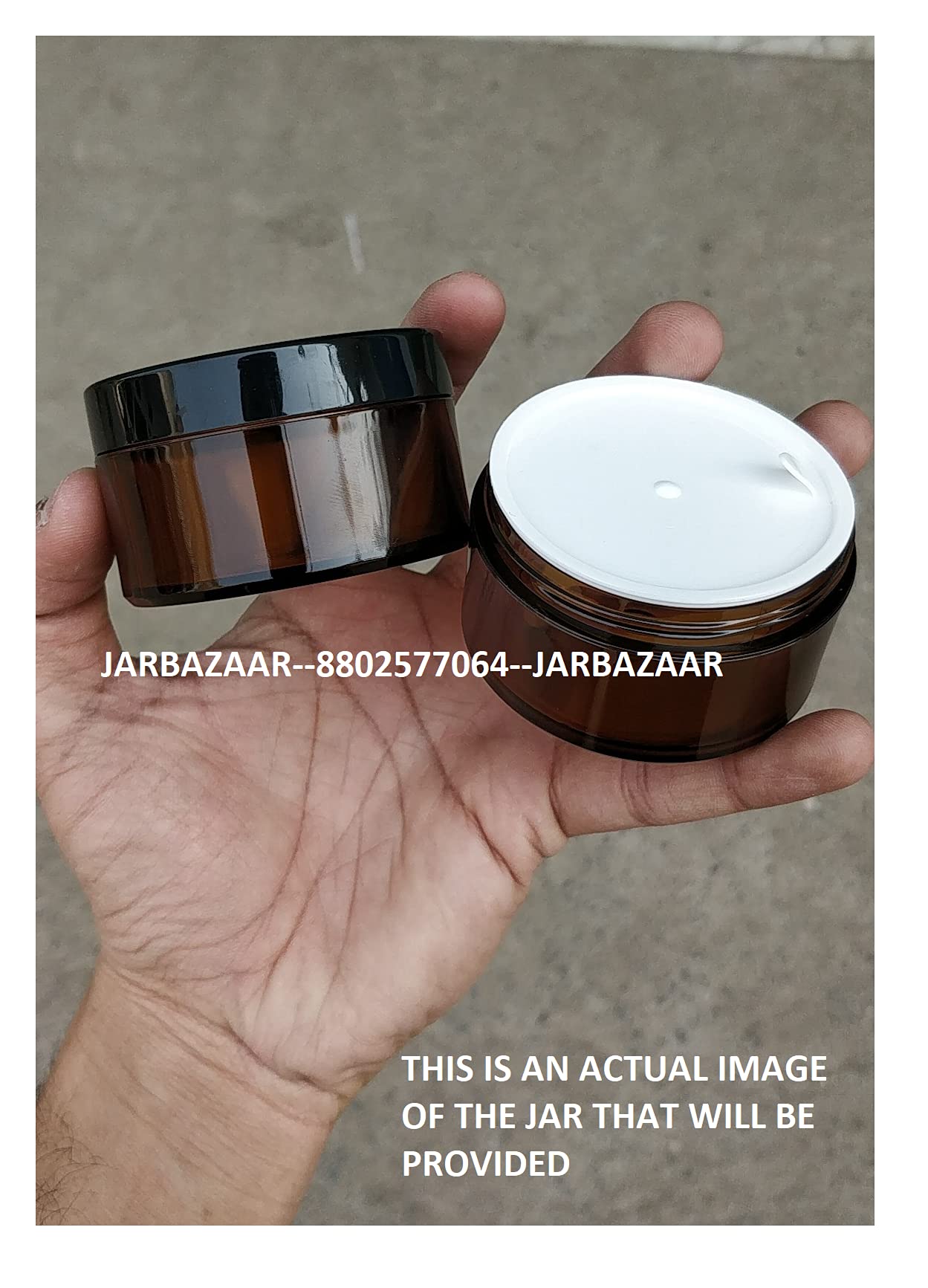 JARBAZAAR 4-Pack 50 Gram Acrylic Cosmetic Jars for Body Butter, Cream, Lip Balm & Scrub - Travel-Friendly, Leak-Proof, Cosmetic-Grade Storage Containers for DIY Skincare, Makeup & Beauty Products at Home or On-The-Go