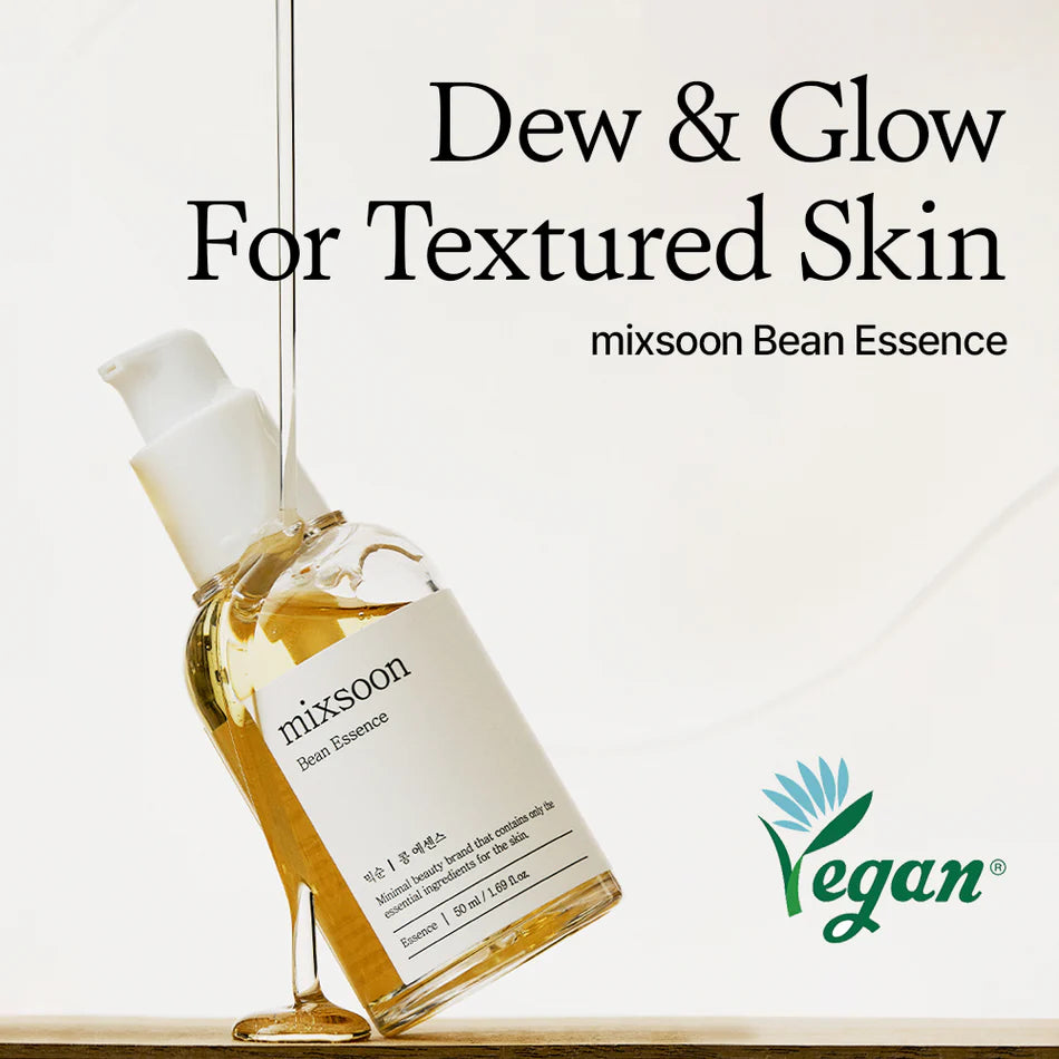Mixsoon Bean Essence 50ml - Korean Skincare for Hydration & Brightening - Perfect for Dry Skin & Dull Complexion - Daily Facial Serum for Glowing Skin
