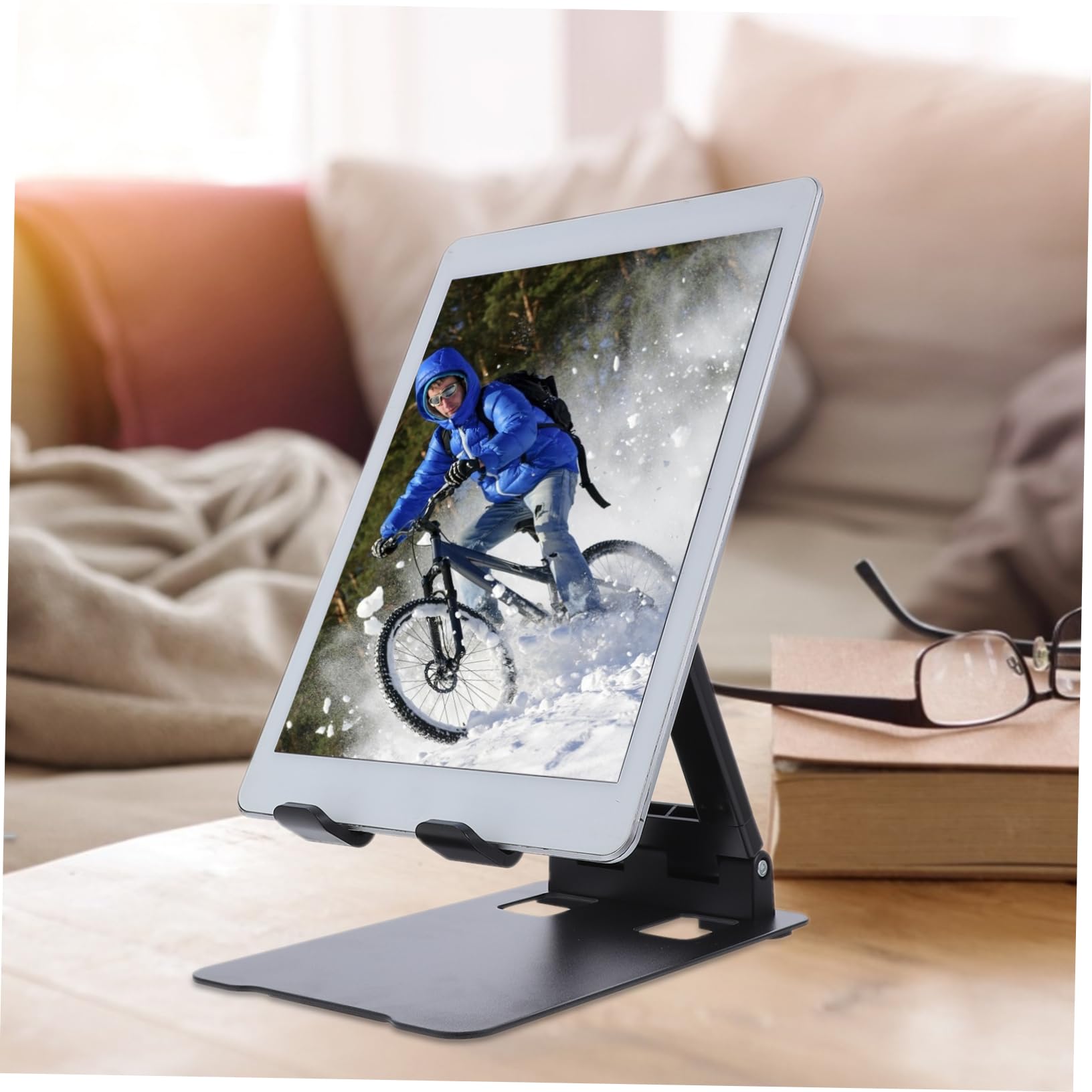 UKCOCO Adjustable Phone Holder Stand - Multi-Function Phone/Tablet Mount with Pill Storage - Perfect for Desk, Car, Bedside & Travel Use