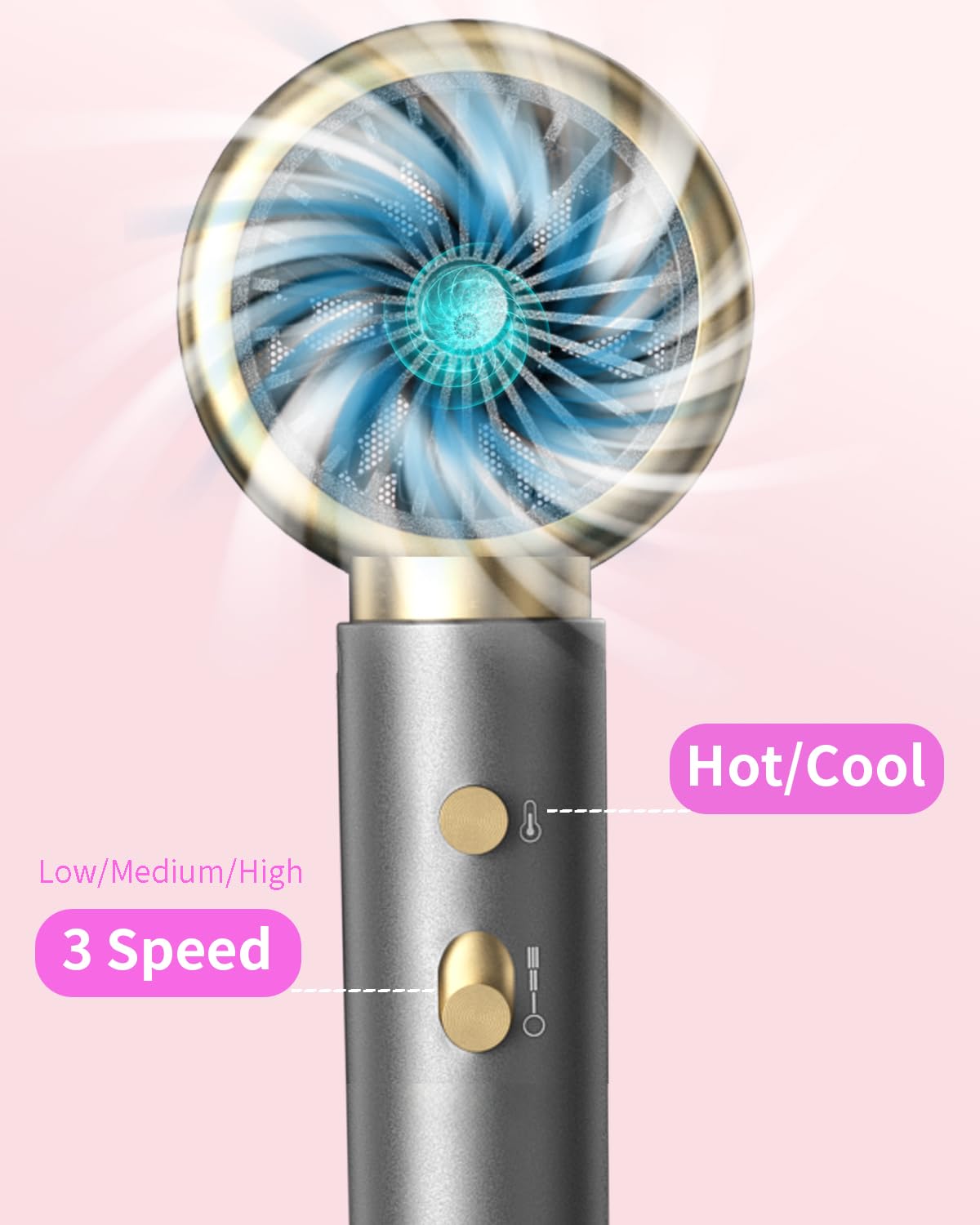 Professional 1875W Ionic Hair Dryer with Diffuser & Concentrator - Fast Drying, Low Noise, Constant Temperature Care for Home, Salon & Travel (Space Silver) - Perfect for Daily Styling, Salon Treatments & On-the-Go Use