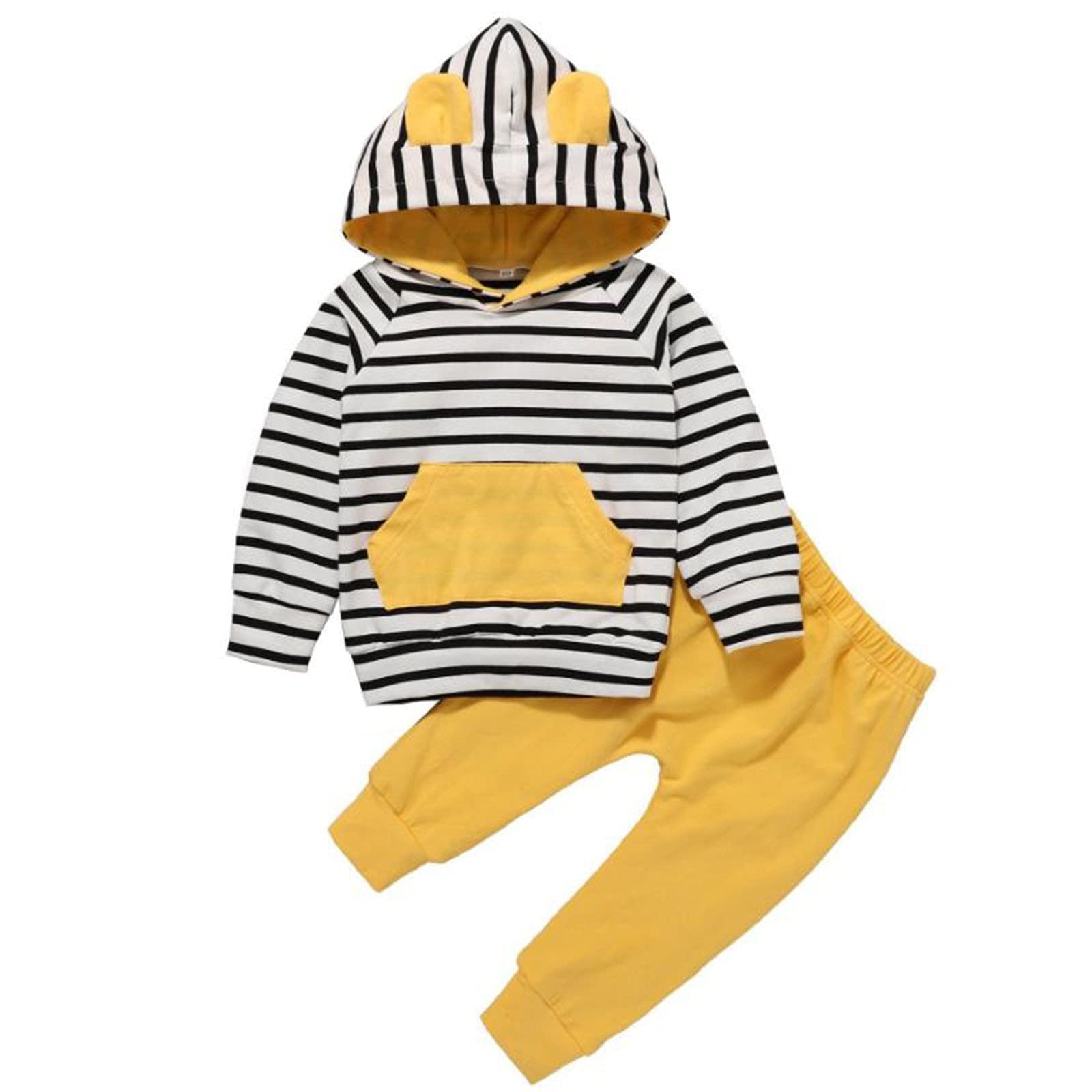 Baby Girls Outfits Set - 2-Piece Long Sleeve Hoodie & Pants Casual Clothes for Toddler Girls | Perfect for Playdates, Daycare & Family Outings