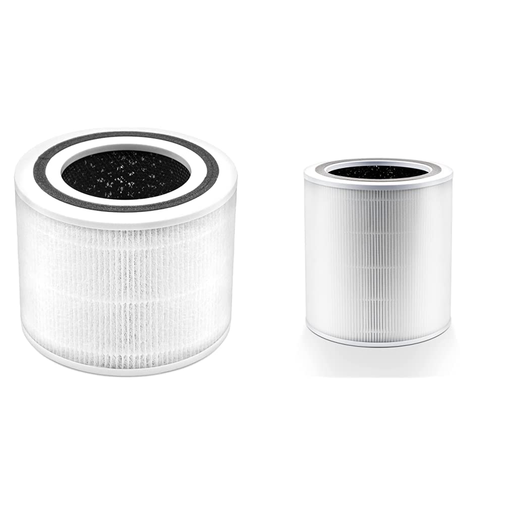 LEVOIT P350-RF H13 True HEPA Air Purifier Replacement Filter for Core 400S-RF - 3-in-1 Pet Allergy & Smoke Filter - White | Perfect for Bedrooms, Living Rooms & Offices