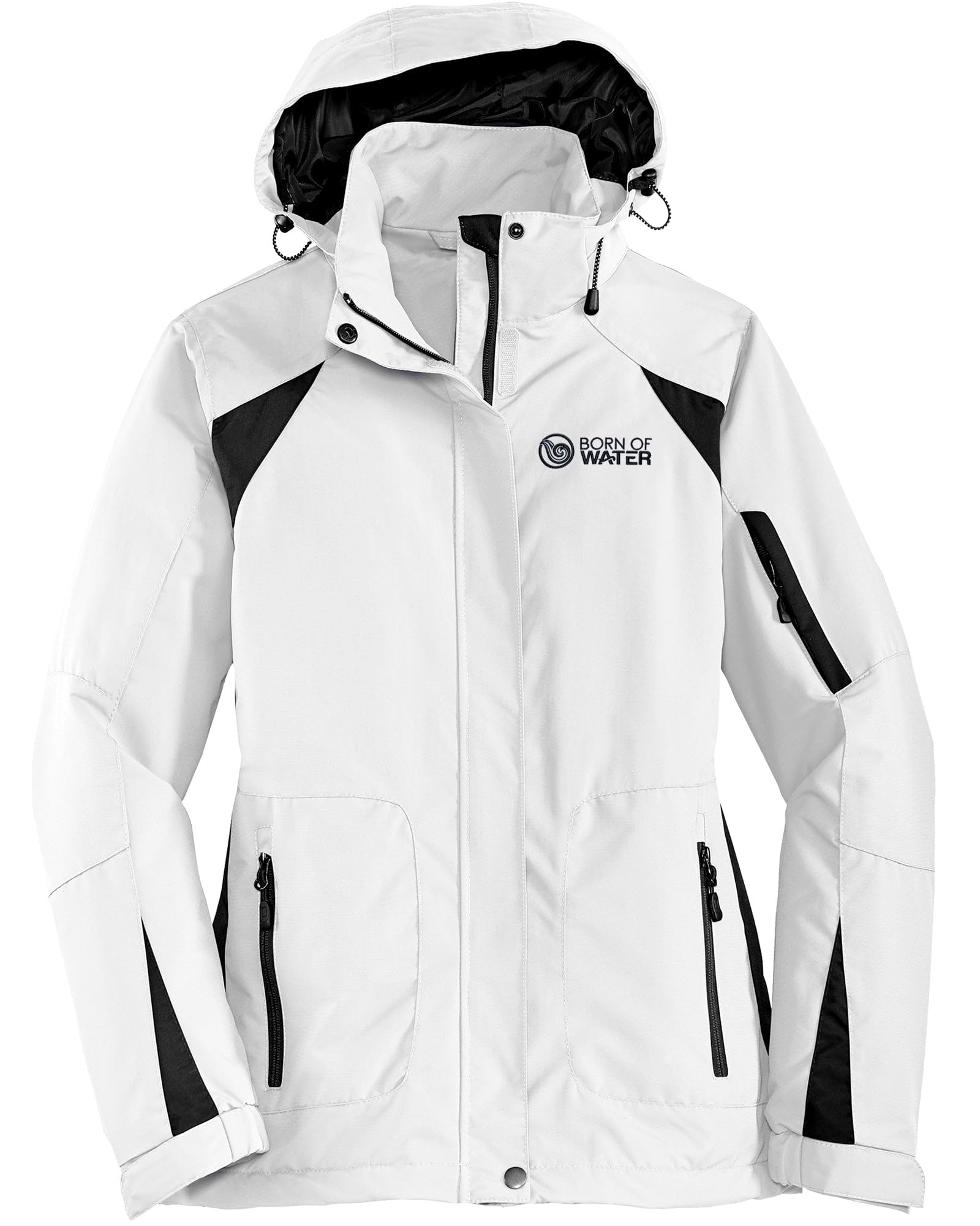 Women's Waterproof Jacket for Rain & Snow - Lightweight Windproof Outdoor Coat for Hiking, Camping & Commuting - White Foul Weather Gear