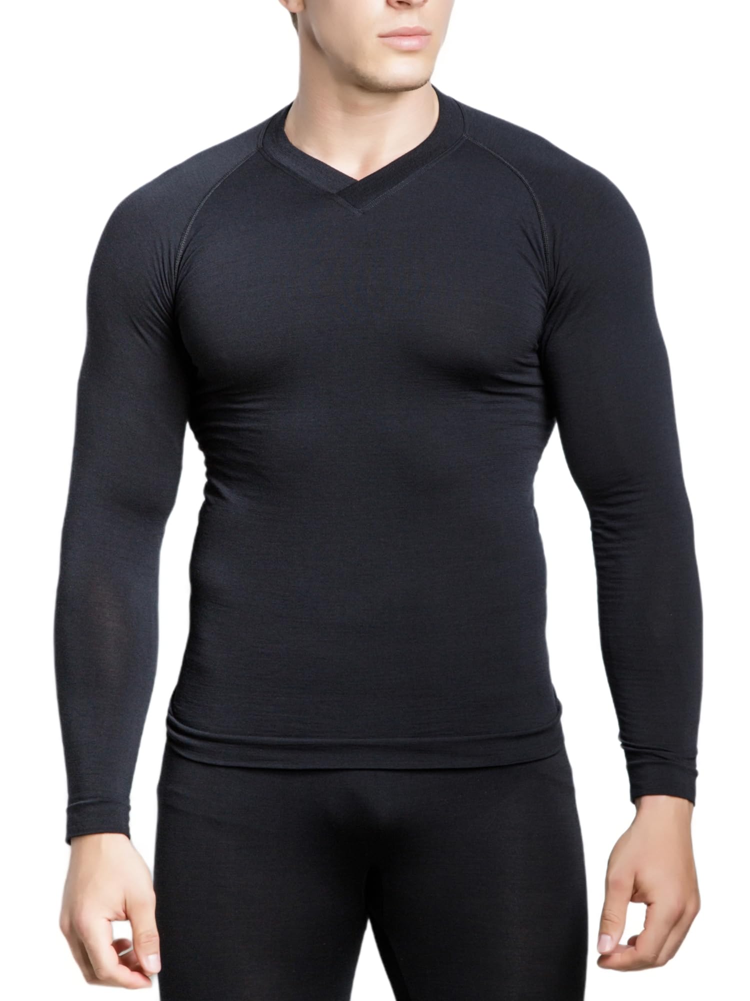 Relaxsan Zero 3020 Men's Thermal Long Sleeve Baselayer Shirt - Moisture Wicking Merino Wool & Dryarn Fiber Underwear for Cold Weather | Ideal for Hiking, Skiing & Winter Sports