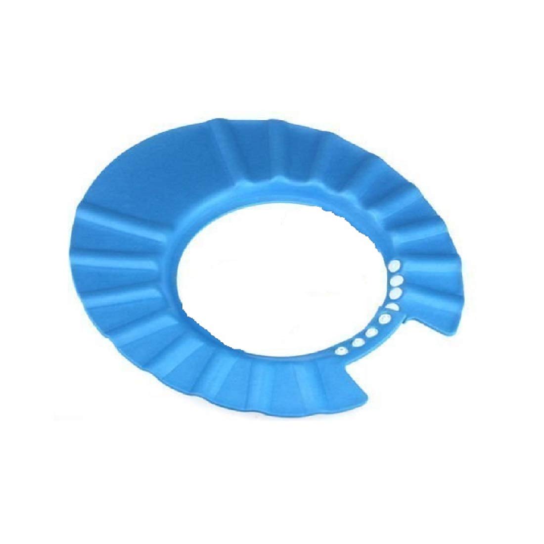 Adjustable Baby Shower Cap for Kids - Waterproof Bathing Hat with Eye & Ear Protection, Cute Leaf Design, Sun Shield for Infants & Toddlers (Blue) - Perfect for Bath Time, Hair Washing, and Outdoor Sun Protection