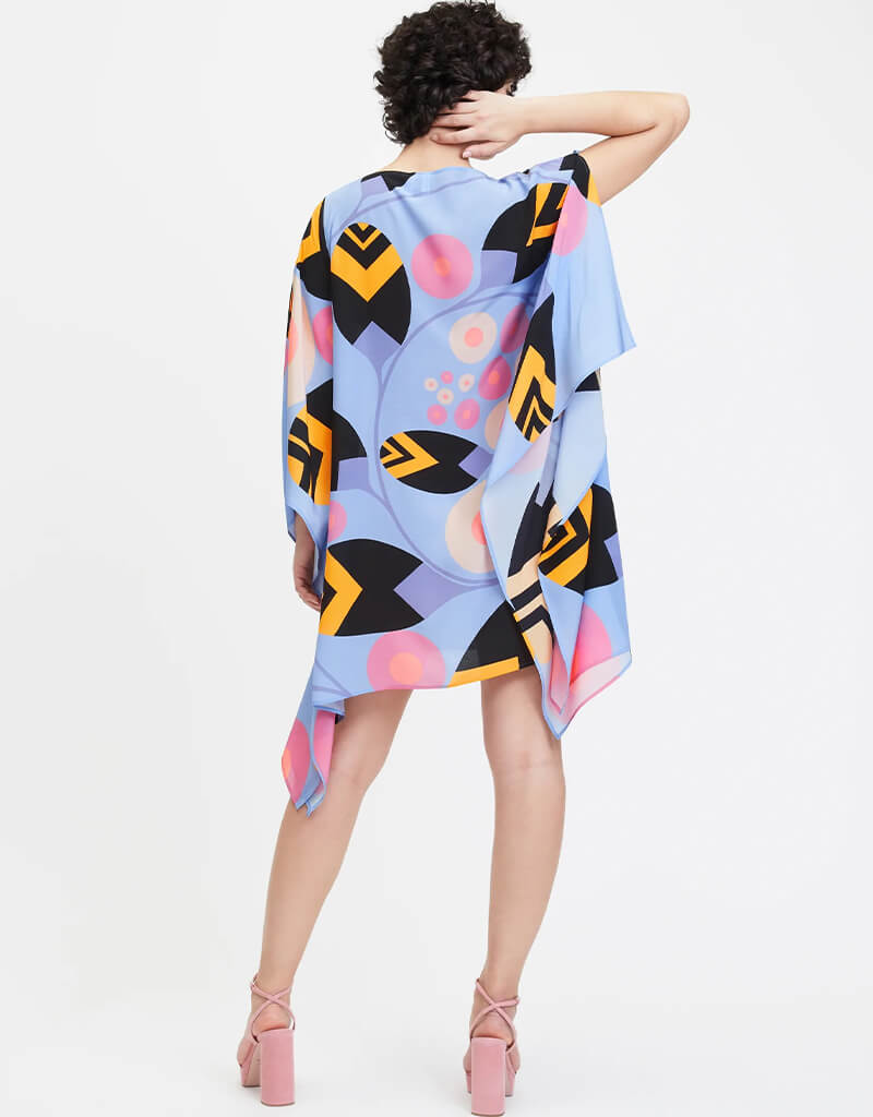 Blue French Moss Kaftan - Elegant Boho Beach Cover Up for Women | Perfect for Summer Vacations, Pool Parties & Resort Wear