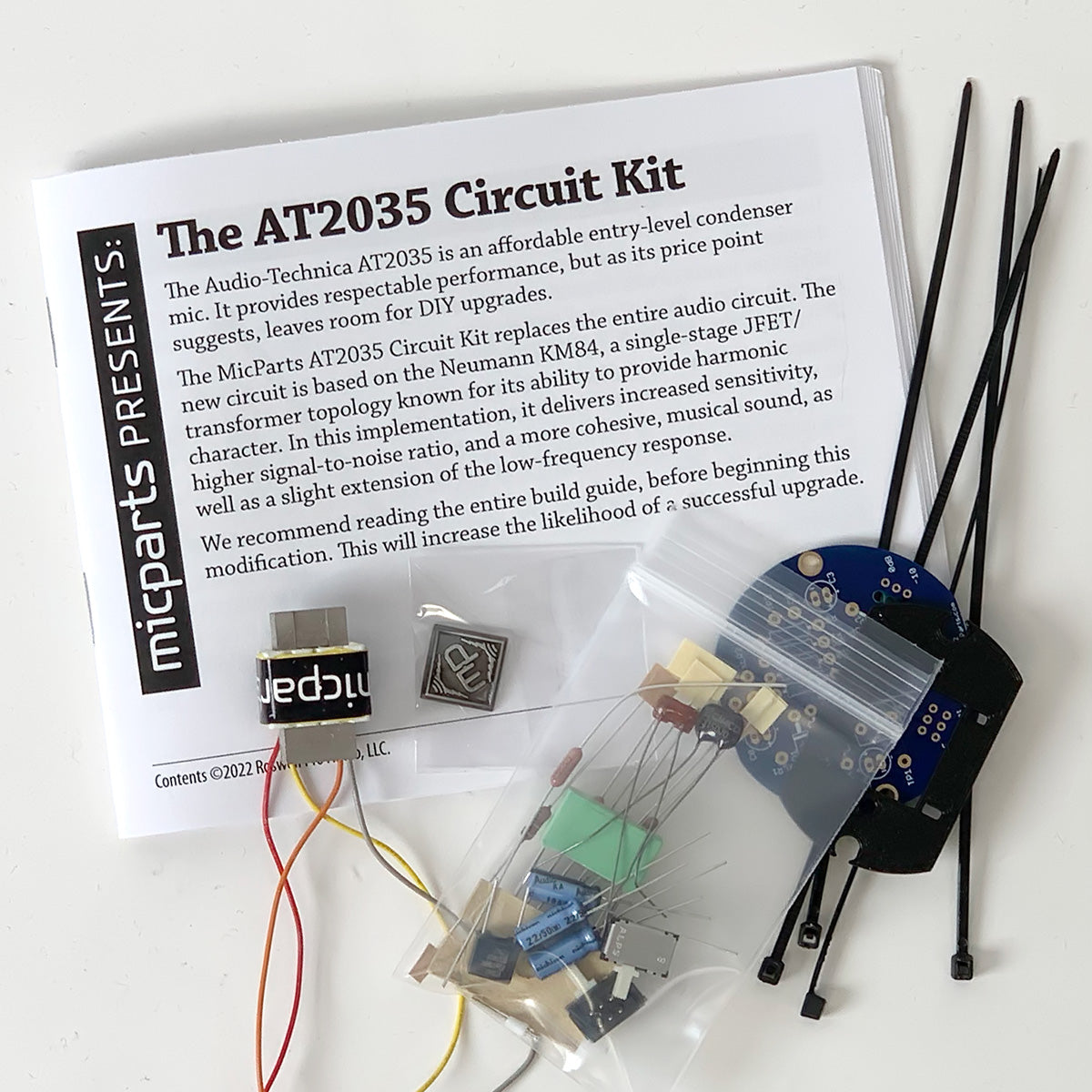 AT3035 Microphone Mod Kit - Professional Studio Recording Upgrade for Clearer Vocals & Instruments - Perfect for Podcasting, Streaming & Home Studios