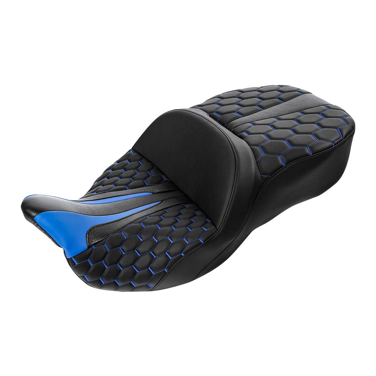 **Premium Two-Up One-Piece Rider & Passenger Seat for Harley Touring Models (2009-2023) – Road King, Street Glide, Road Glide, Electra Glide, Tri Glide, Ultra Classic – Comfortable Long-Distance Riding for Couples**    *(Ideal for road trips, touring adventures, and comfortable rides with a passenger on Harley-Davidson motorcycles.)*