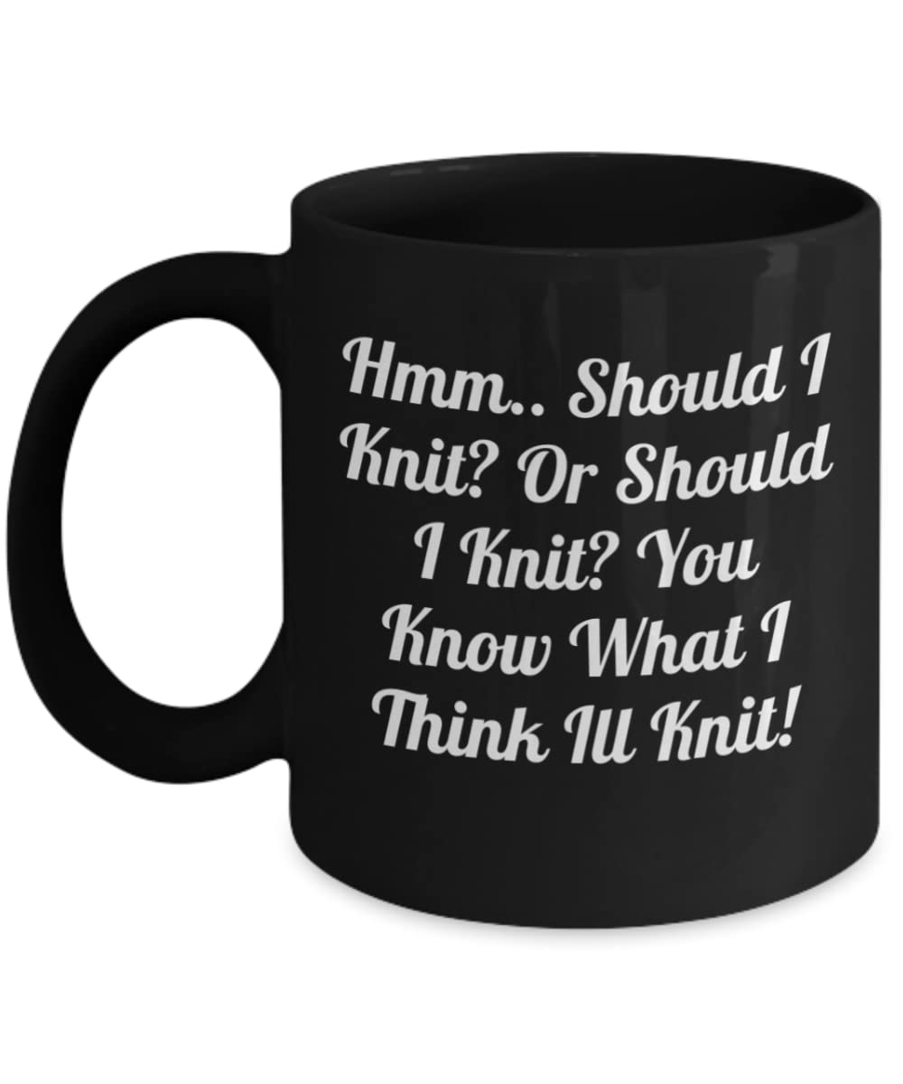 Best Knitting Mug for Coffee & Tea Lovers - Insulated Travel Cup with Handle for Knitters - Perfect for Crafting, Home & Office Use