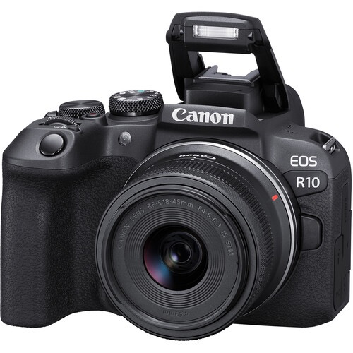 Canon EOS R10 Mirrorless Digital Camera with RF-S 18-45mm f/4.5-6.3 IS STM Lens - 4K Video, Fast AF, Compact Body for Travel, Vlogging & Photography