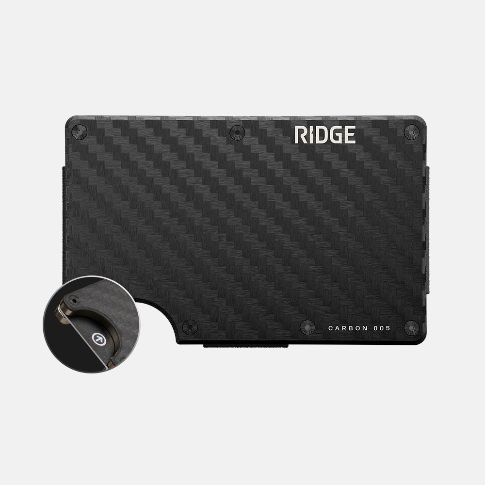Ridge Wallet Monaco White Carbon Fiber Slim Minimalist RFID Blocking Front Pocket Wallet for Men - Perfect for Everyday Carry, Travel & Gifts