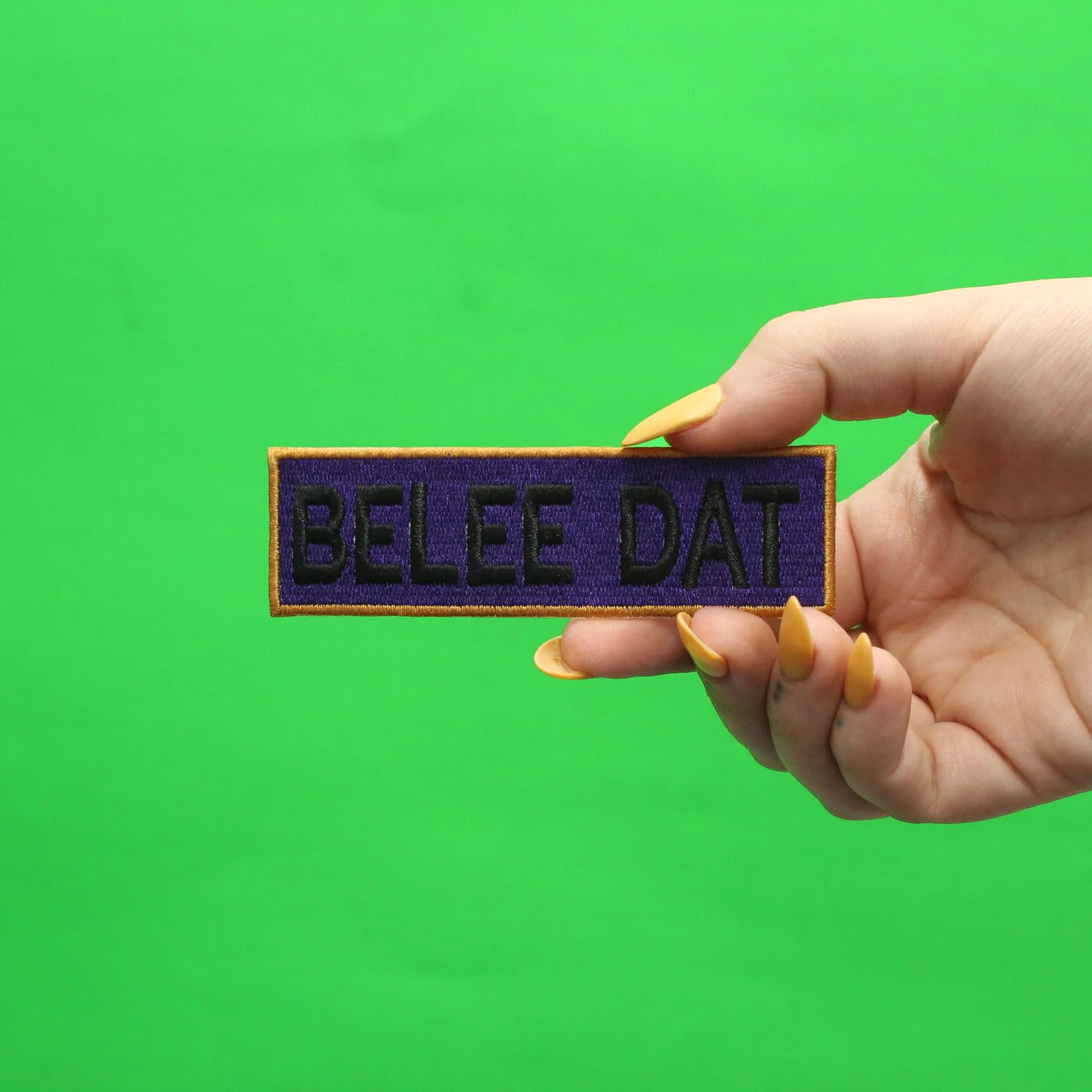 Baltimore Belee Dat Box Logo Embroidered Iron On Patch - Custom DIY Clothing Decoration for Jackets, Hats & Bags - Perfect for Sports Fans & Streetwear Fashion