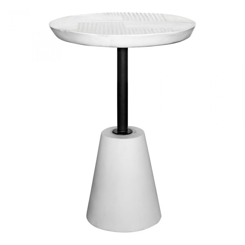 Moe's Home Collection Outdoor Accent Table - Weather-Resistant Side Table for Patio, Garden, Poolside & Deck - Modern Foundation Design for Outdoor Living Spaces