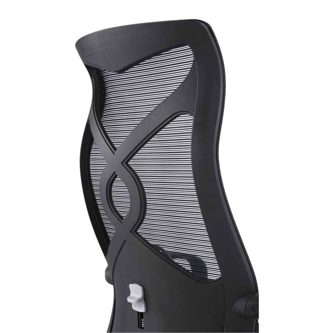 Hayes Black Mesh Office Chair - Ergonomic Adjustable Swivel Chair for Home & Office Use - Comfortable Breathable Mesh Back Support for Long Hours Sitting