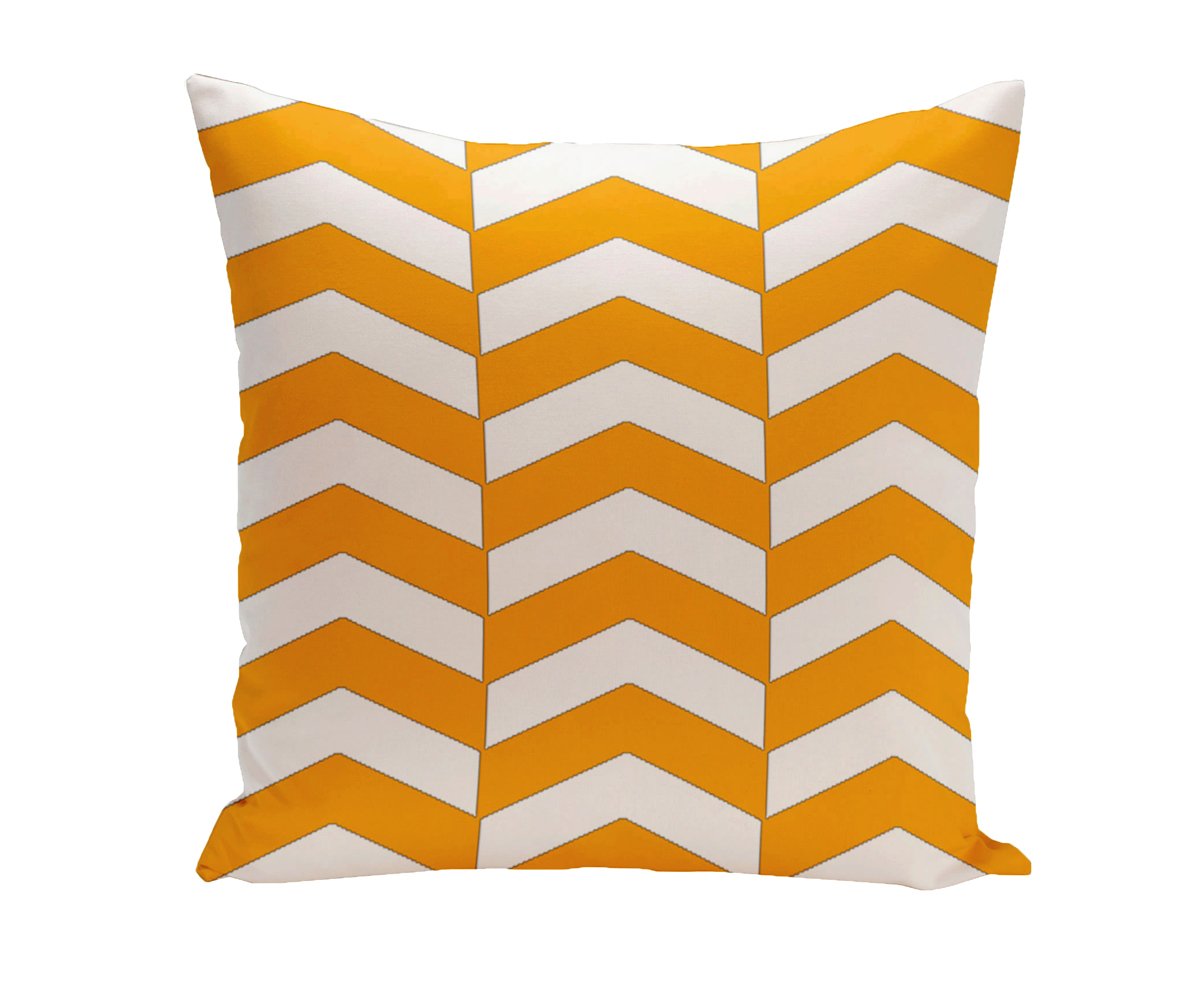 EbyDesign Geometric Decorative Throw Pillow Cover - Celosia Orange Pattern | Modern Home Decor for Living Room, Bedroom & Sofa
