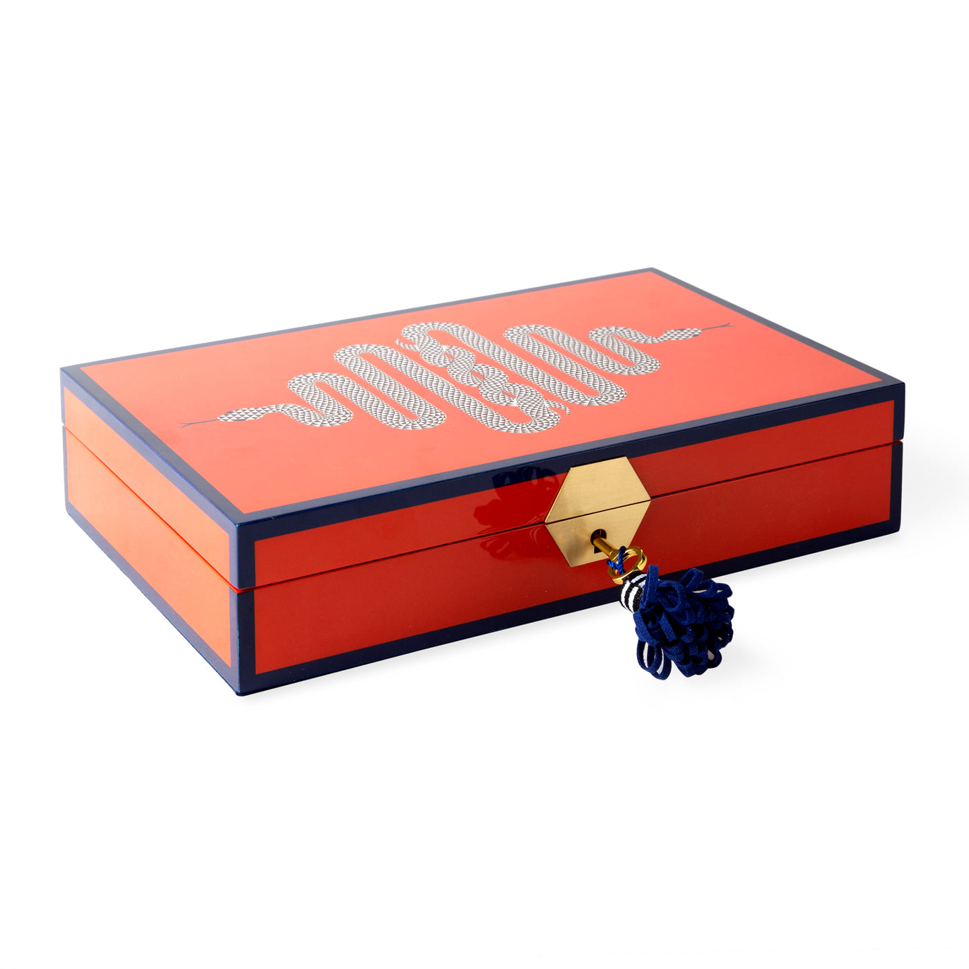 Eden Lacquer Jewelry Box - Elegant Wooden Jewelry Organizer with Mirror | Perfect for Necklace, Ring & Earring Storage | Bedroom, Dresser & Travel Use