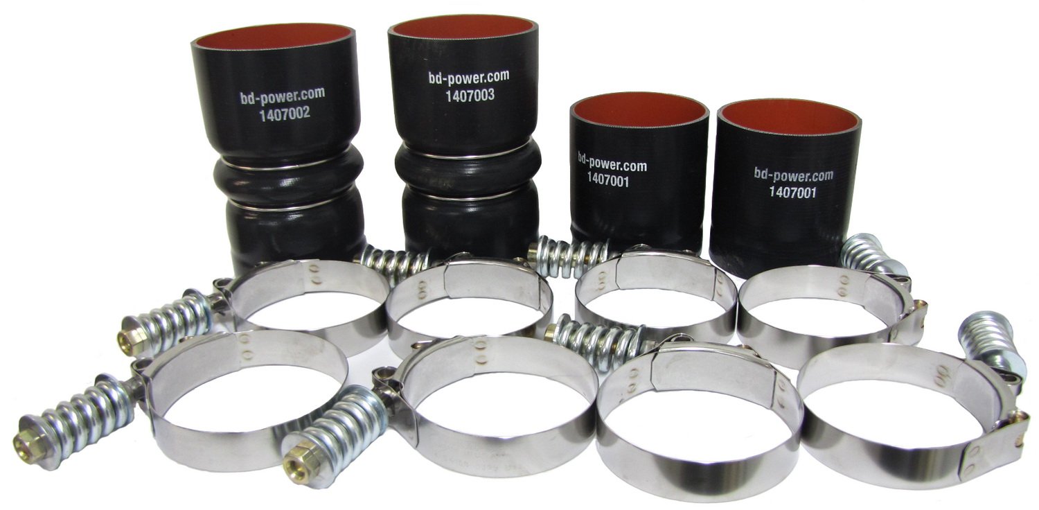 BD Diesel Performance 1047037 Intake Hose and Clamp Kit - High Flow Air Intake System for Dodge Ram Cummins 5.9L/6.7L - Perfect for Off-Roading & Towing Upgrades