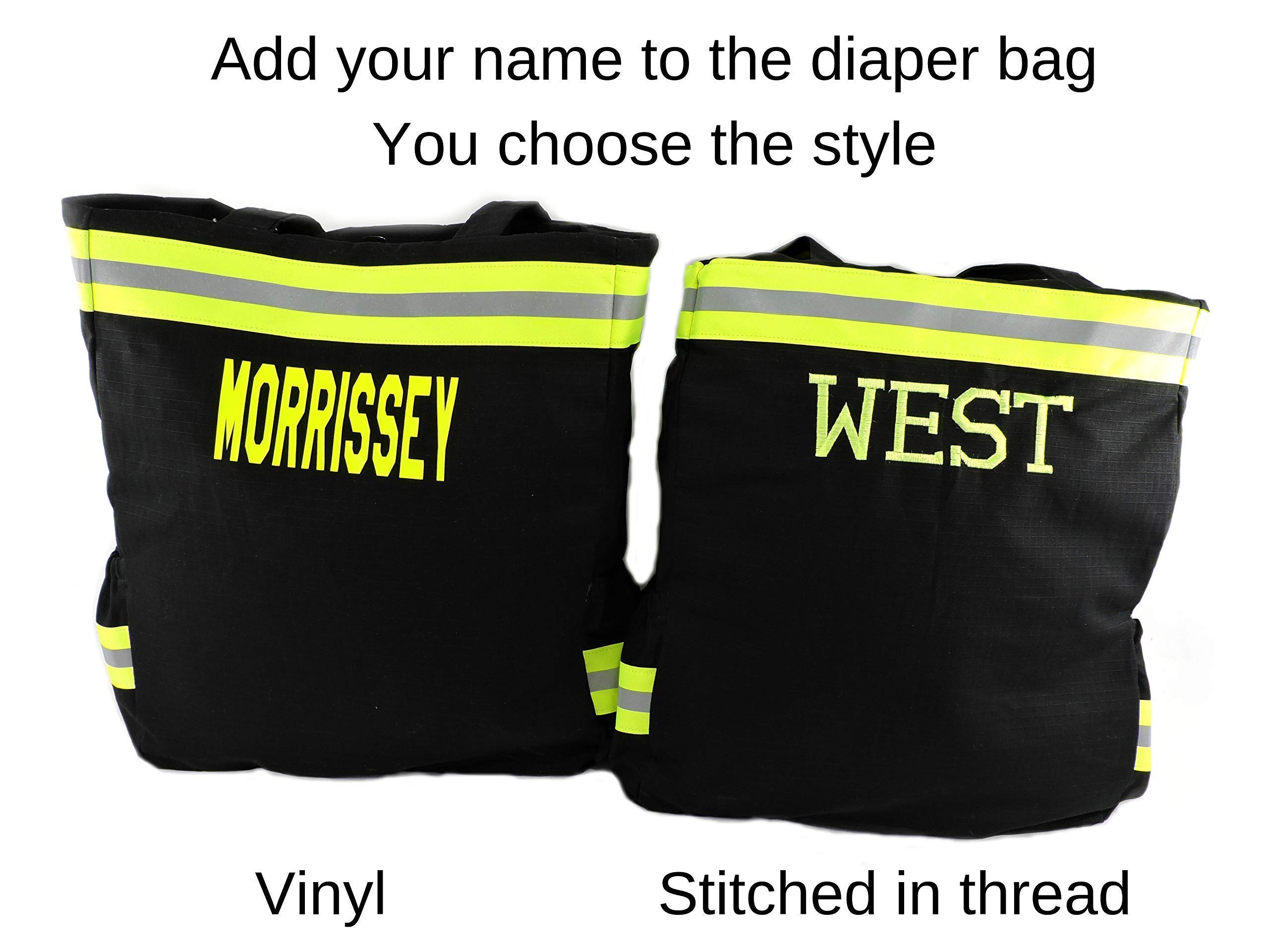 Personalized Firefighter Diaper Bag - Customizable Baby Shower Gift for New Parents - Perfect for Hospital Visits, Daycare & Family Outings