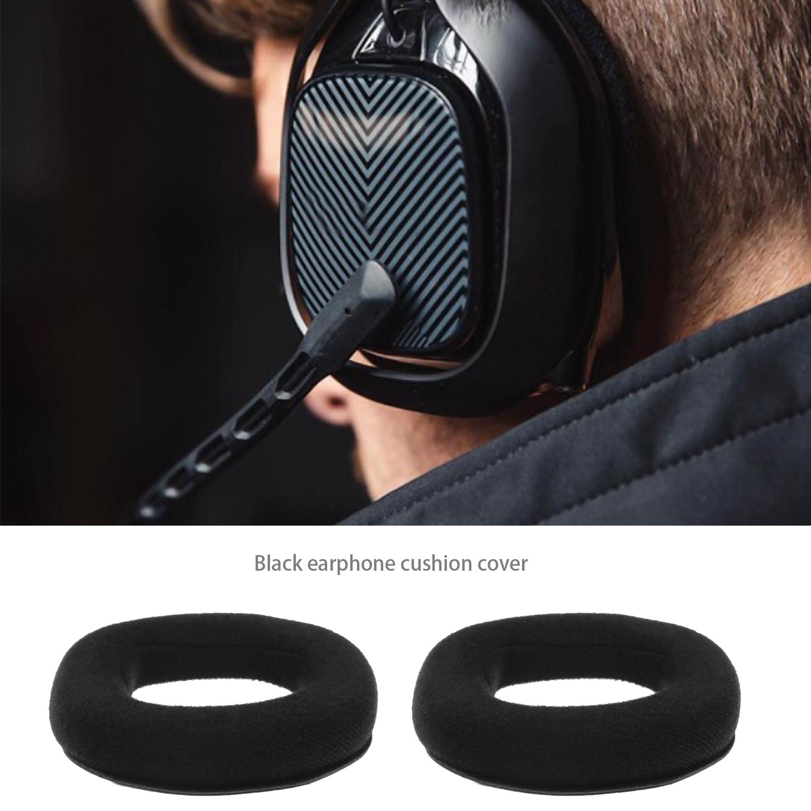 Replacement Soft Velour Headphones Earpads for Astro A40 TR & A50 - Foam Ear Cushion Covers Repair Parts - Perfect for Gaming, Music & Long Wear Comfort