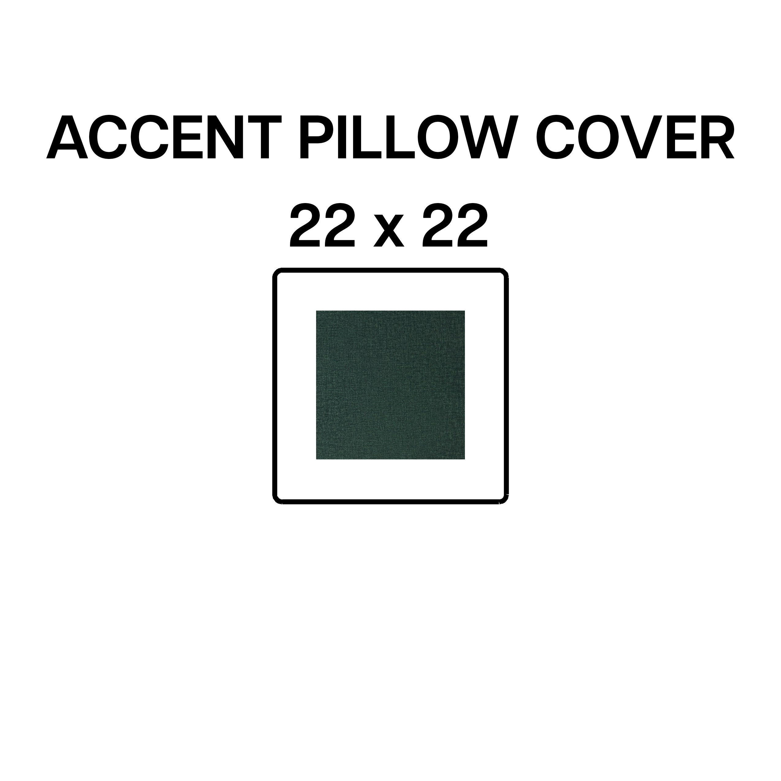 22x22 Inch Forest Green Accent Pillow Cover BP 643 66 - Soft Decorative Throw Pillow for Couch, Bed, Sofa & Home Decor
