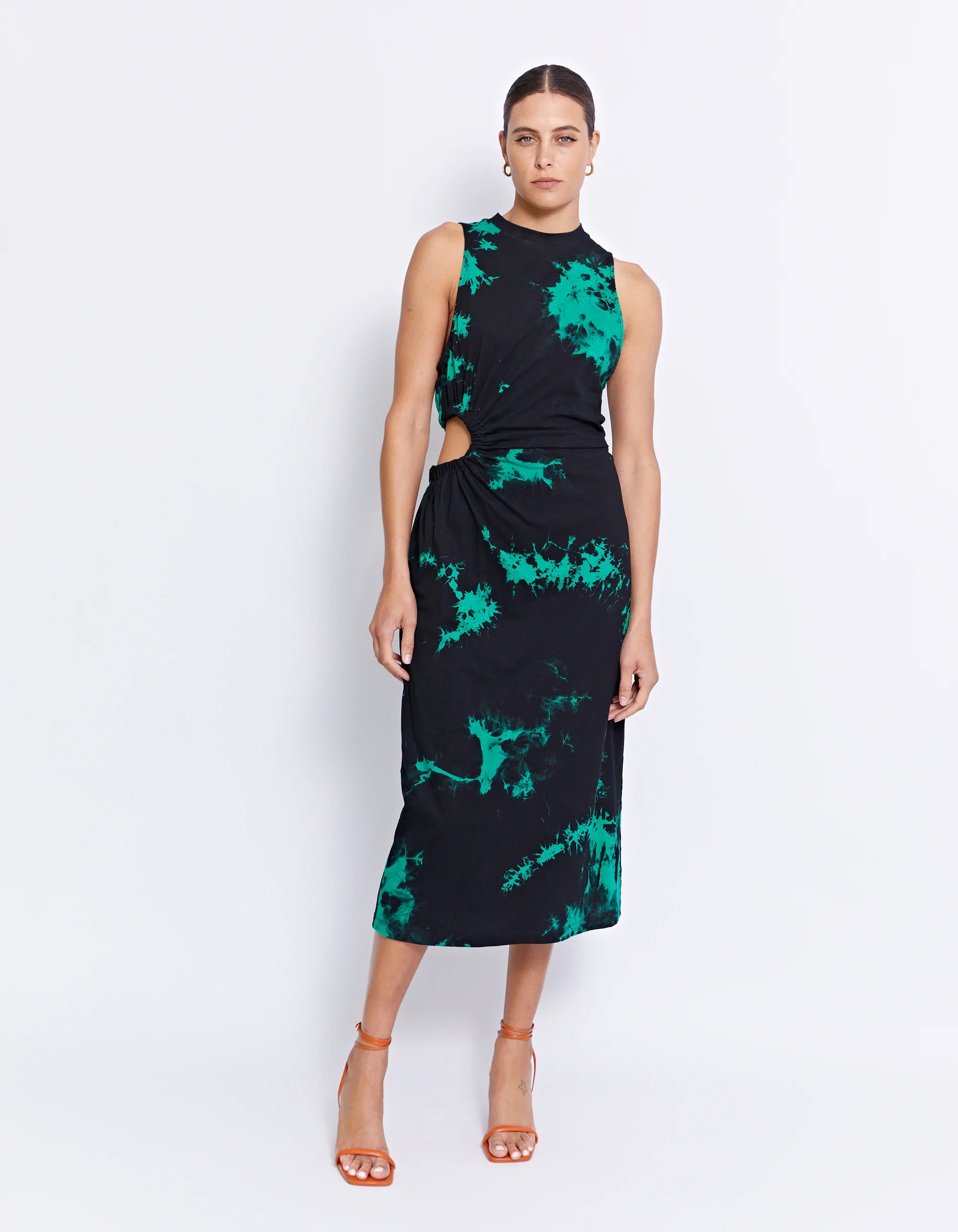 Enzo Dress | Elegant Ink Blue Flowy Maxi Dress for Women | Perfect for Weddings, Parties & Summer Vacations