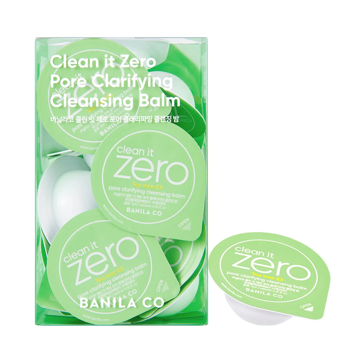 Banila Co Clean It Zero Pore Clarifying Cleansing Balm Travel Kit - 16 x 3ml Mini Size for Deep Cleansing & Pore Care | Perfect for Travel, Gym & On-the-Go Skincare Routine