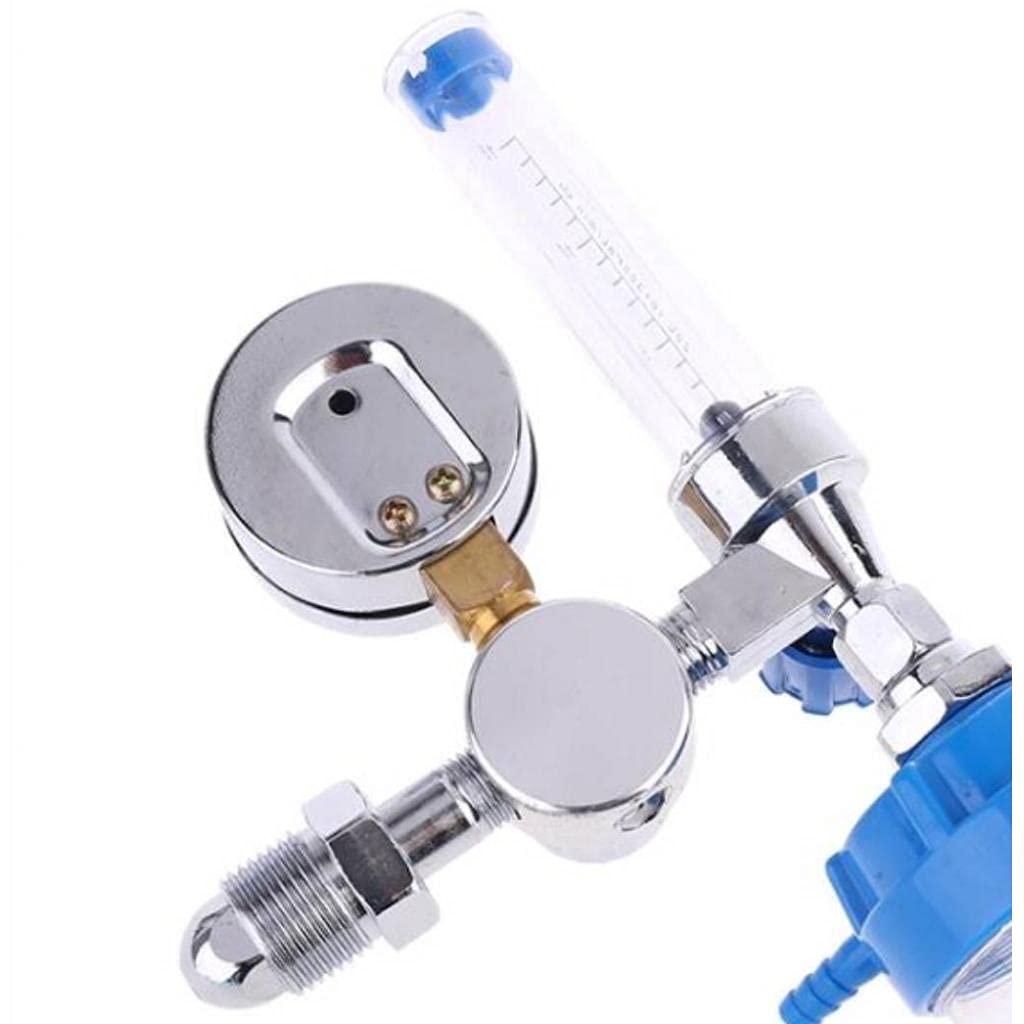SAZ DEKOR Oxygen Flowmeter Regulator with Pressure Gauge - Medical Gas Flow Control for Inhalation Therapy, Home & Hospital Use