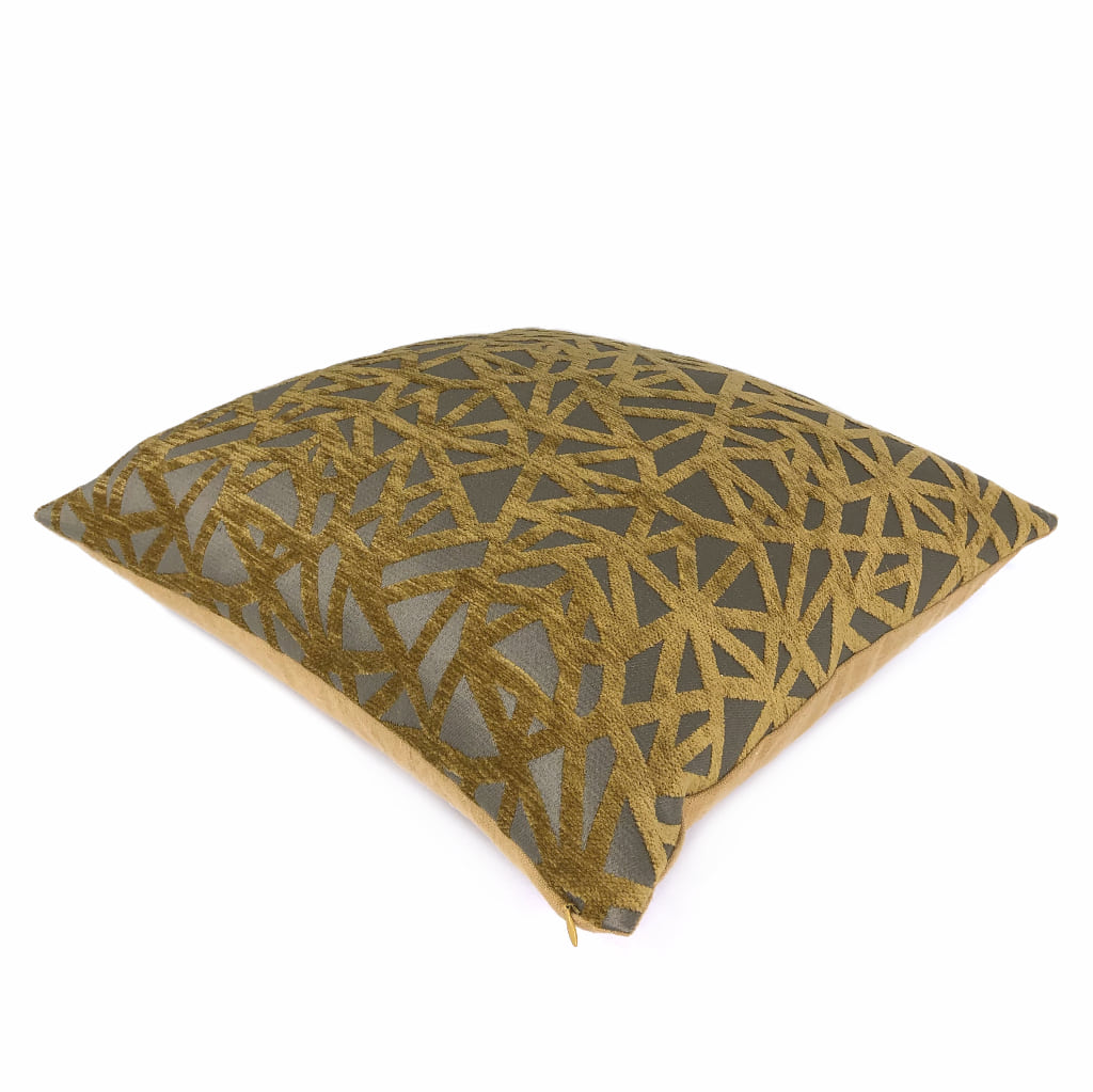 Kirby Golden Umber Brown Web Chenille Pillow Cover - Soft Decorative Throw Pillow Case for Sofa, Bed, Couch - Home Decor Accent for Living Room & Bedroom