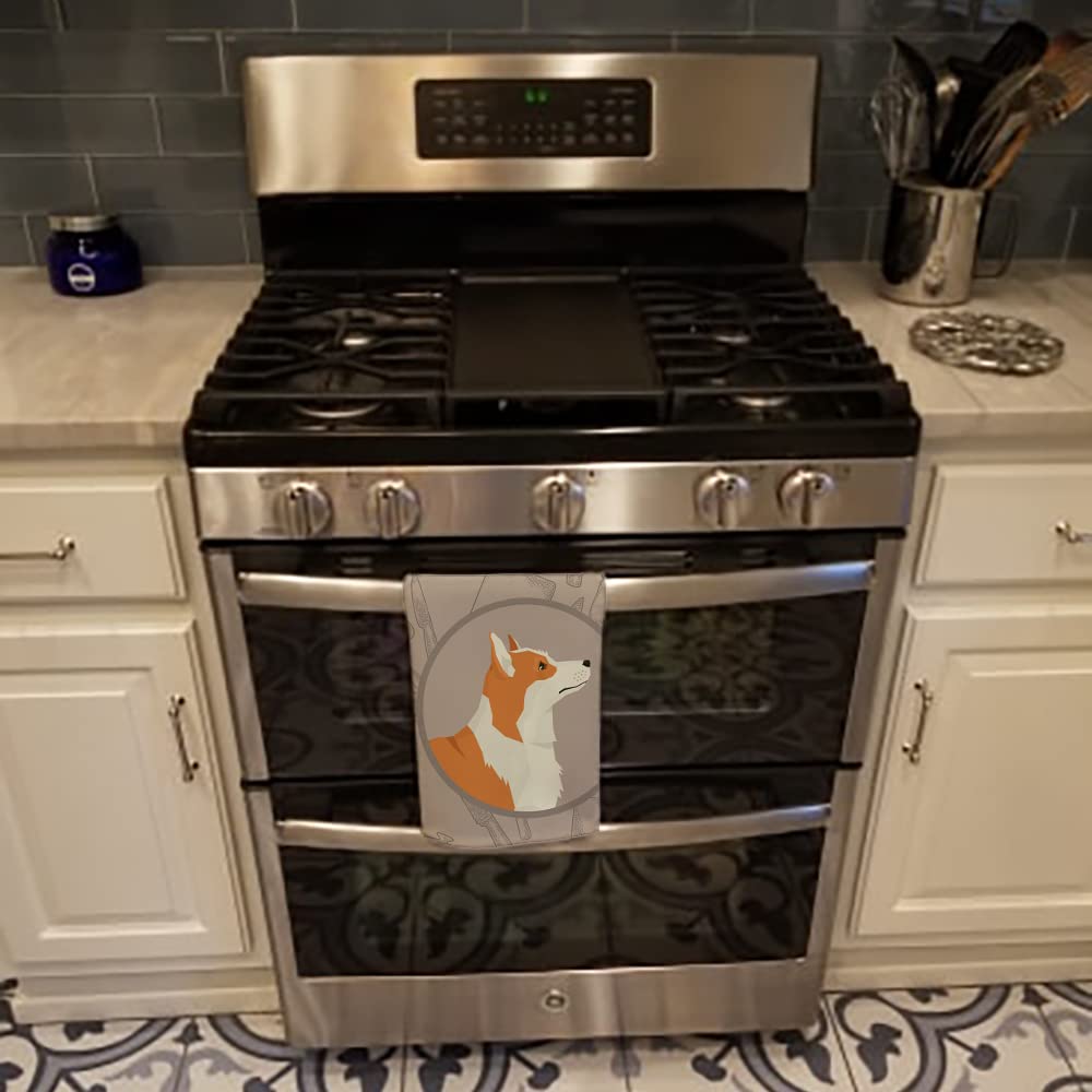Pembroke Corgi Kitchen Towel Set - Decorative Dish Cloths & Hand Towels for Kitchen, Bathroom, Face & Tea Time | Cute Dog-Themed Cotton Towels for Cooking, Cleaning & Guest Use
