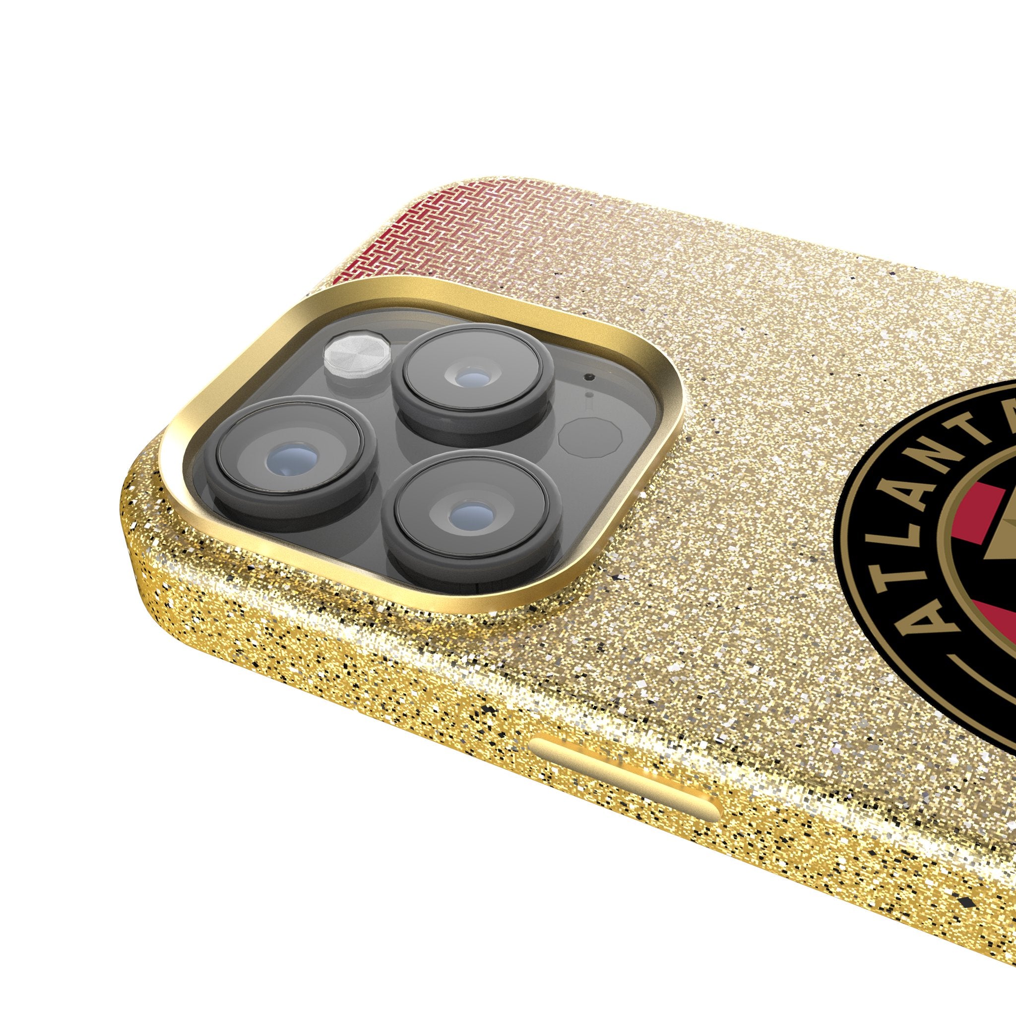 Atlanta United FC Glitter Rhinestone Phone Case for iPhone 14 13 12 11 Pro Max XR - Stylish Soccer Team Design for Fans & Game Day Accessories