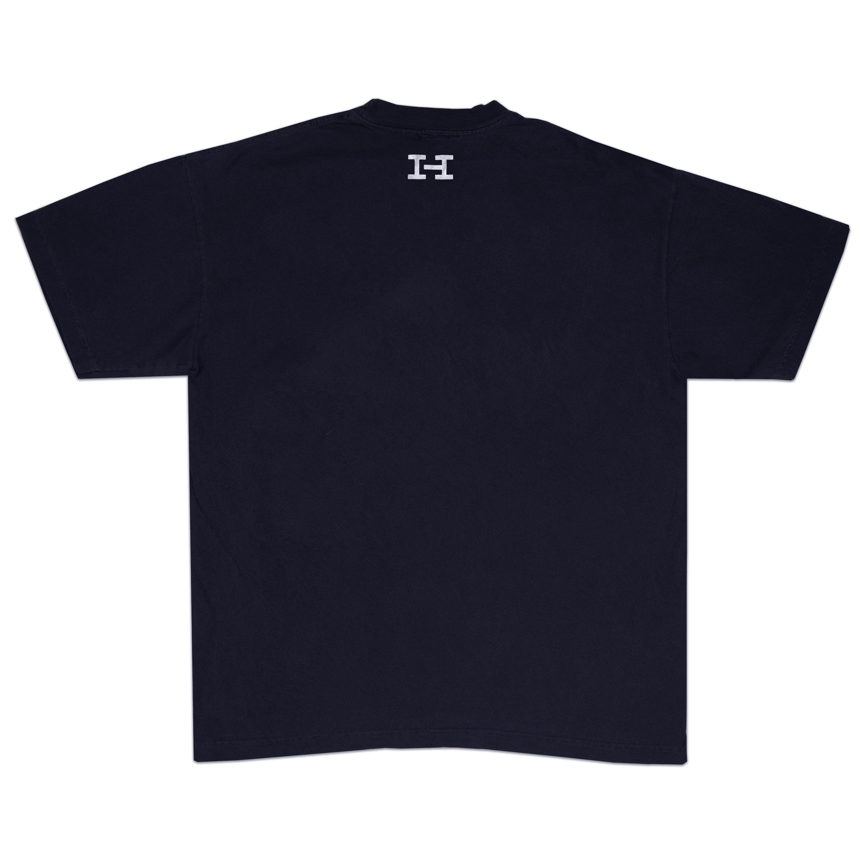 Hat Club 2025 Script Tee - Navy Blue Cotton T-Shirt for Men | Casual Streetwear & Everyday Outfits