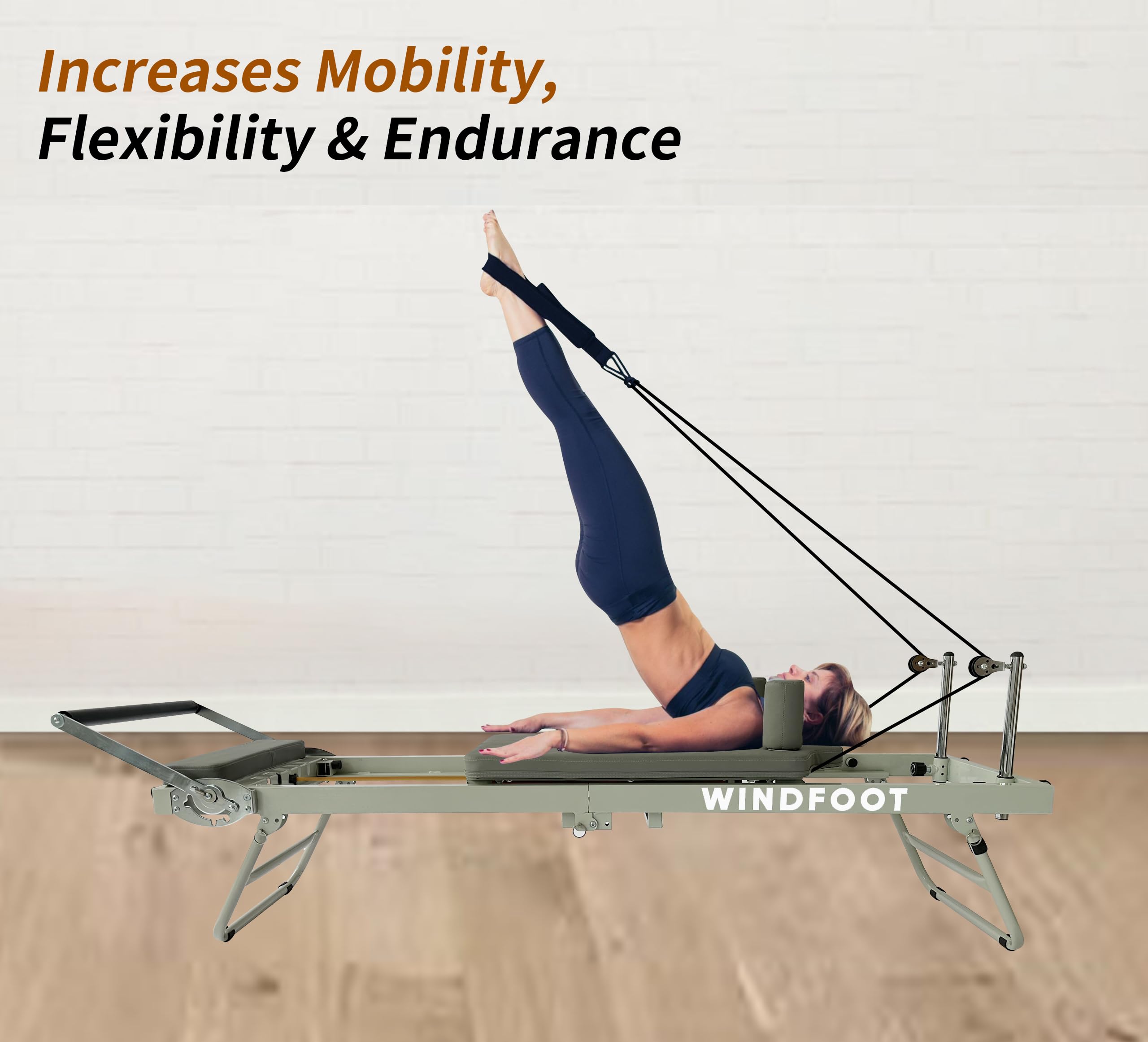 Foldable Pilates Reformer Machine for Home & Gym - Portable Exercise Equipment with Jump Board, 5 Resistance Cords & 300 lbs Weight Capacity - Perfect for Strength Training, Flexibility Workouts & Rehabilitation Therapy