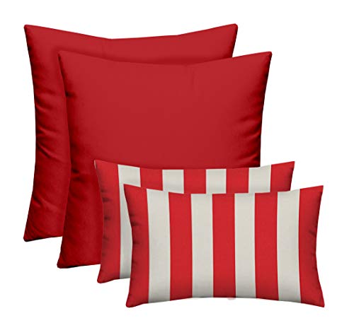 Red + Red & White Stripe