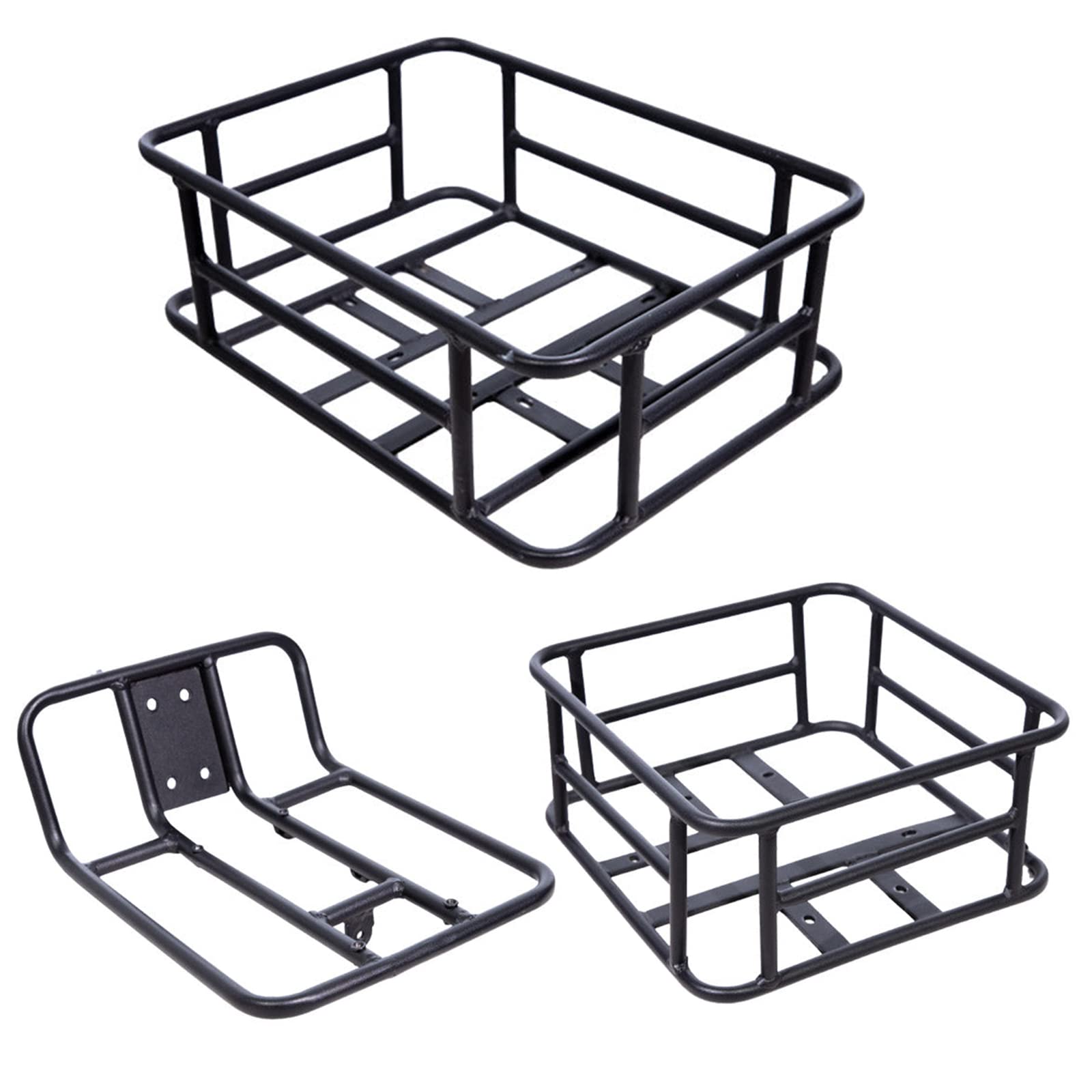 Fucare 3-Piece Electric Bike Basket Set - Front & Rear Baskets for Gemini Series Bikes | Easy Installation | Perfect for Commuting, Grocery Shopping & Outdoor Adventures