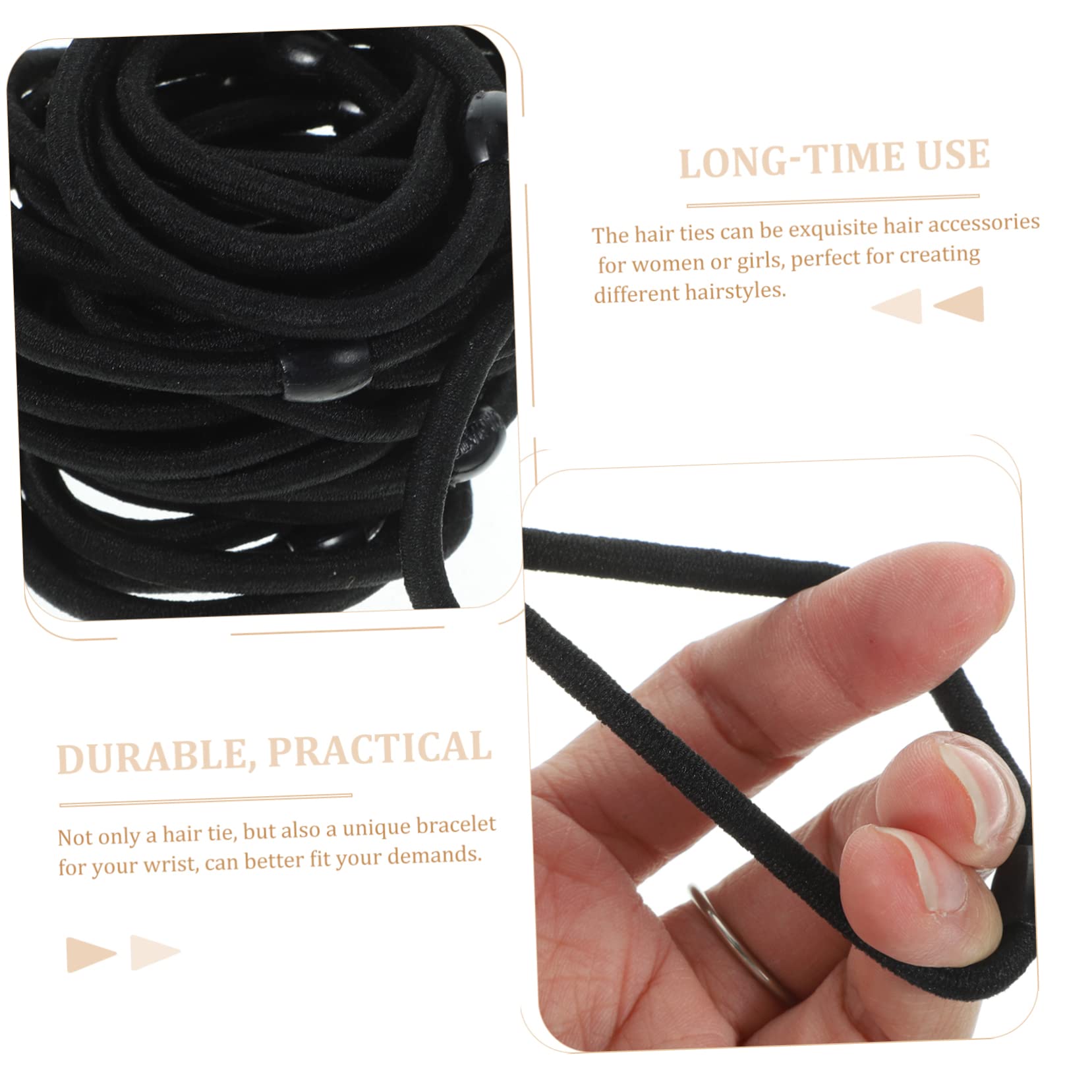 BIUDECO 100pcs Elegant Ponytail Holders - Soft Nylon Hair Ties & Scrunchies for Women & Girls, Bulk Hair Elastic Bands for School, Work, Gym, and Everyday Styling