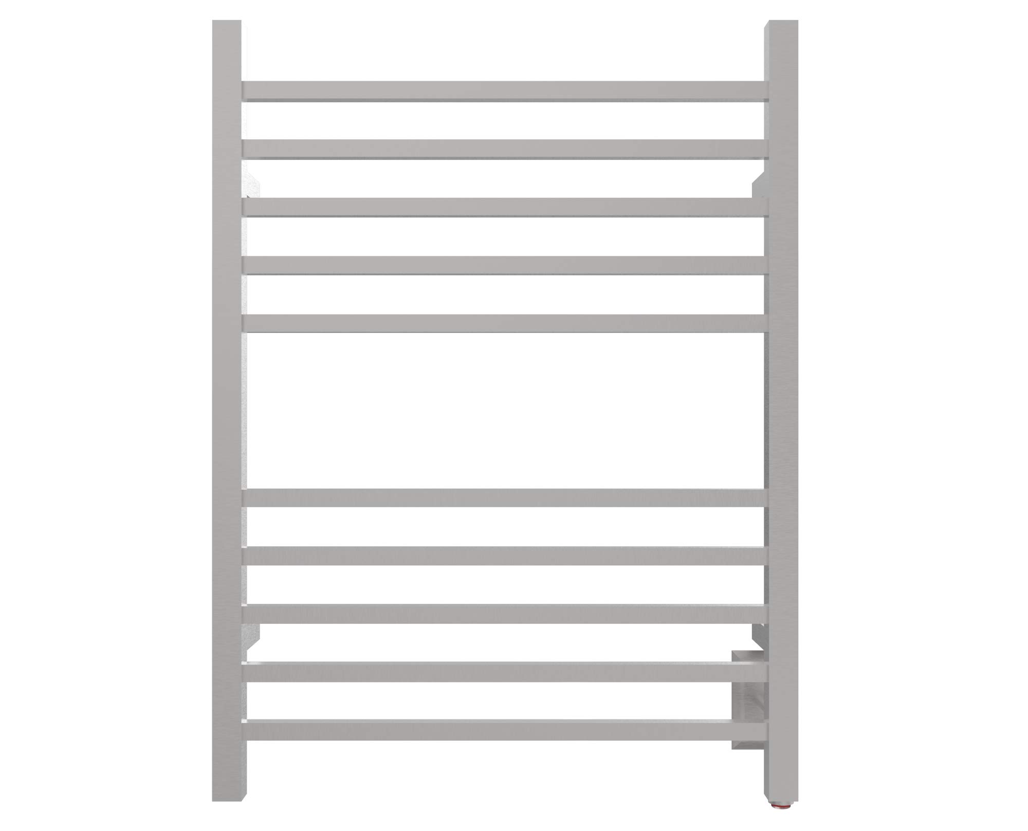 Amba Radiant Square RSWH-B 10-Bar Hardwired Bathroom Towel Warmer in Brushed Nickel - Perfect for Spa-Like Luxury in Master Bathrooms & Guest Suites