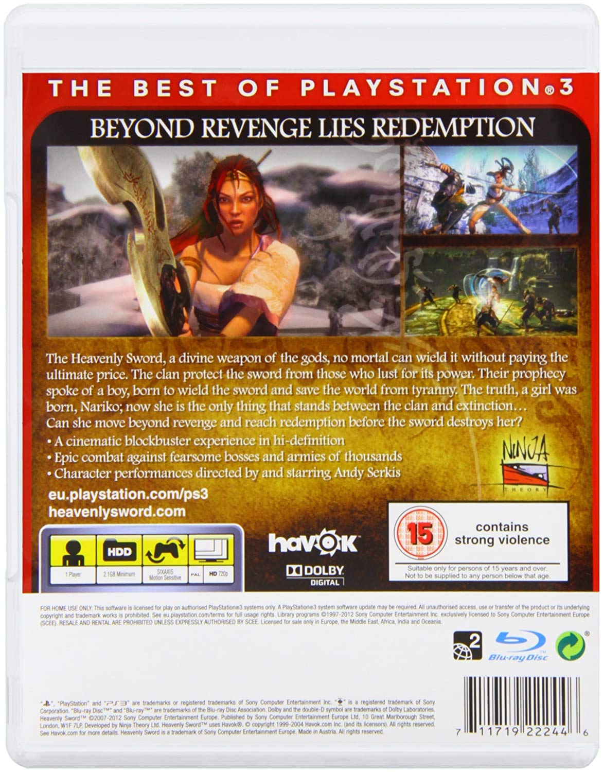 Heavenly Sword - PlayStation 3 Essentials (PS3) | Action-Adventure Game for PS3 | Perfect for Single-Player Story Campaigns & Collectors