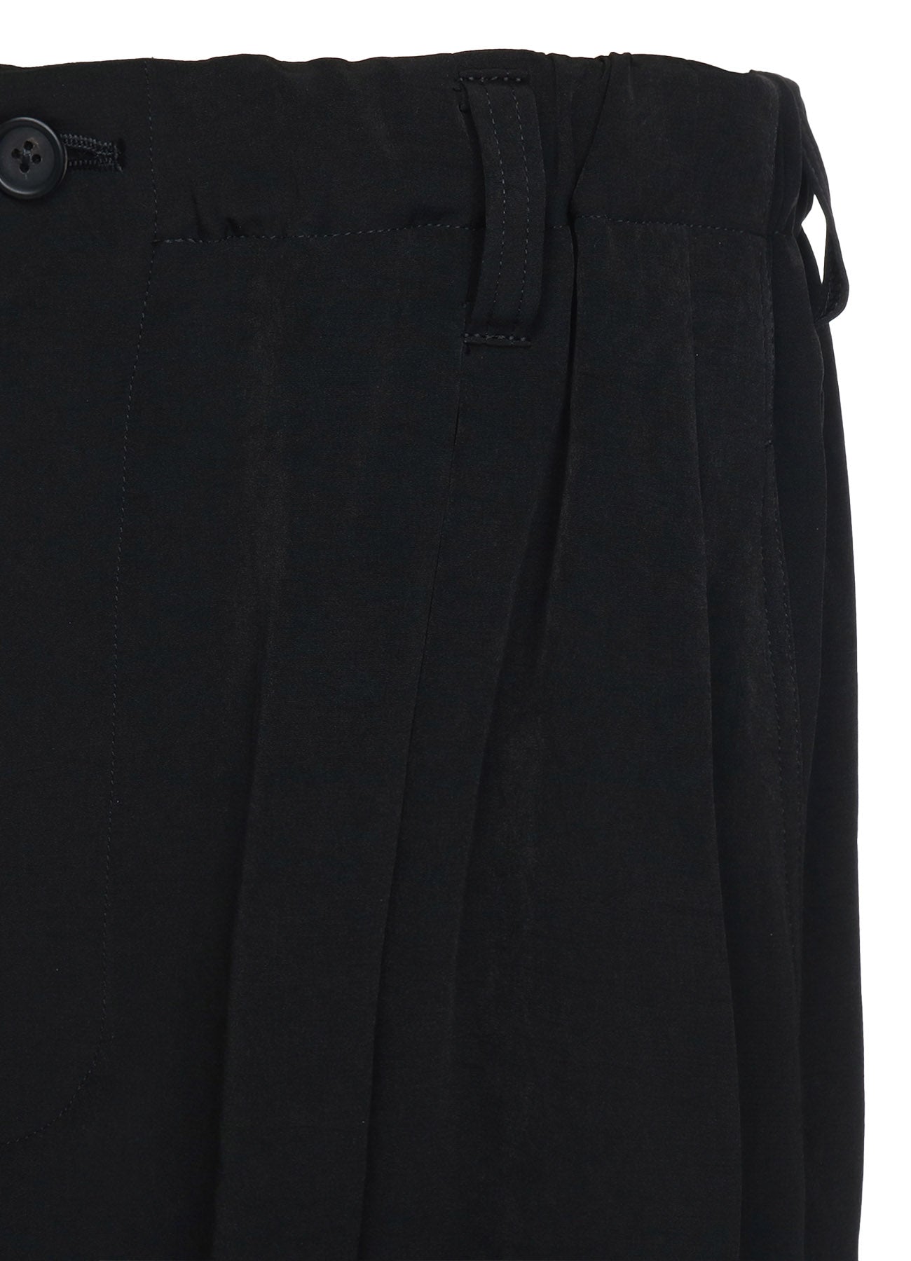 Stylish Crepe de Chine Cropped Wide Pants with Gusseted Flap Pockets - Comfortable & Trendy Women's Trousers for Work, Travel & Casual Outfits